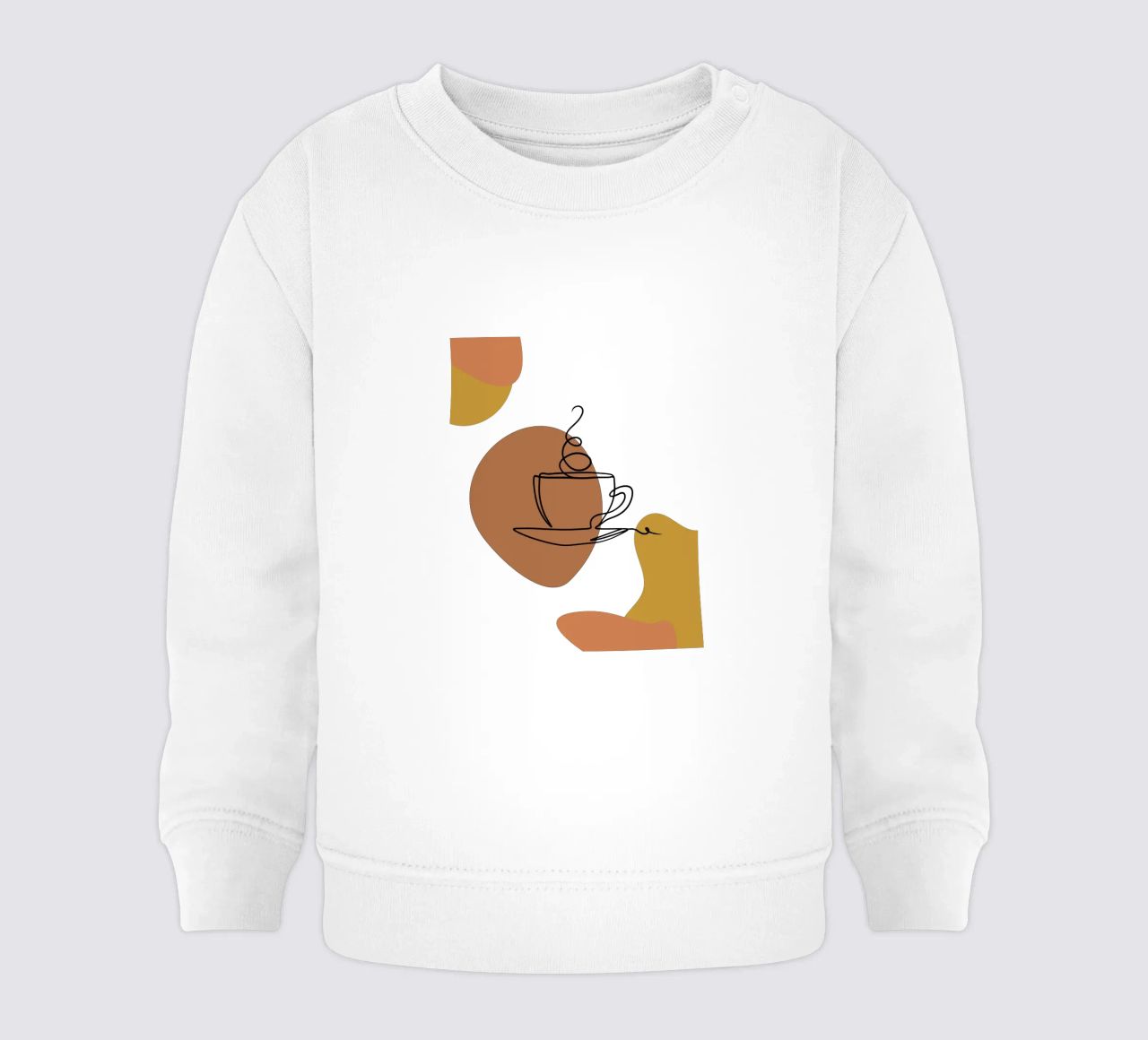 Semplice bevanda al caffè boho minimalista felpa neonato da YSV MINIMALIST