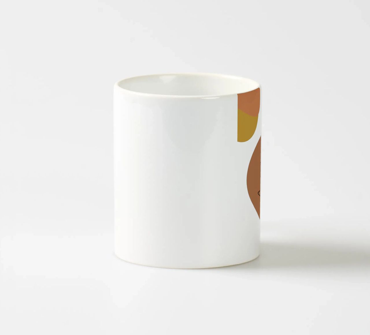 Simple minimalist boho coffee drink ceramic mug by YSV MINIMALIST
