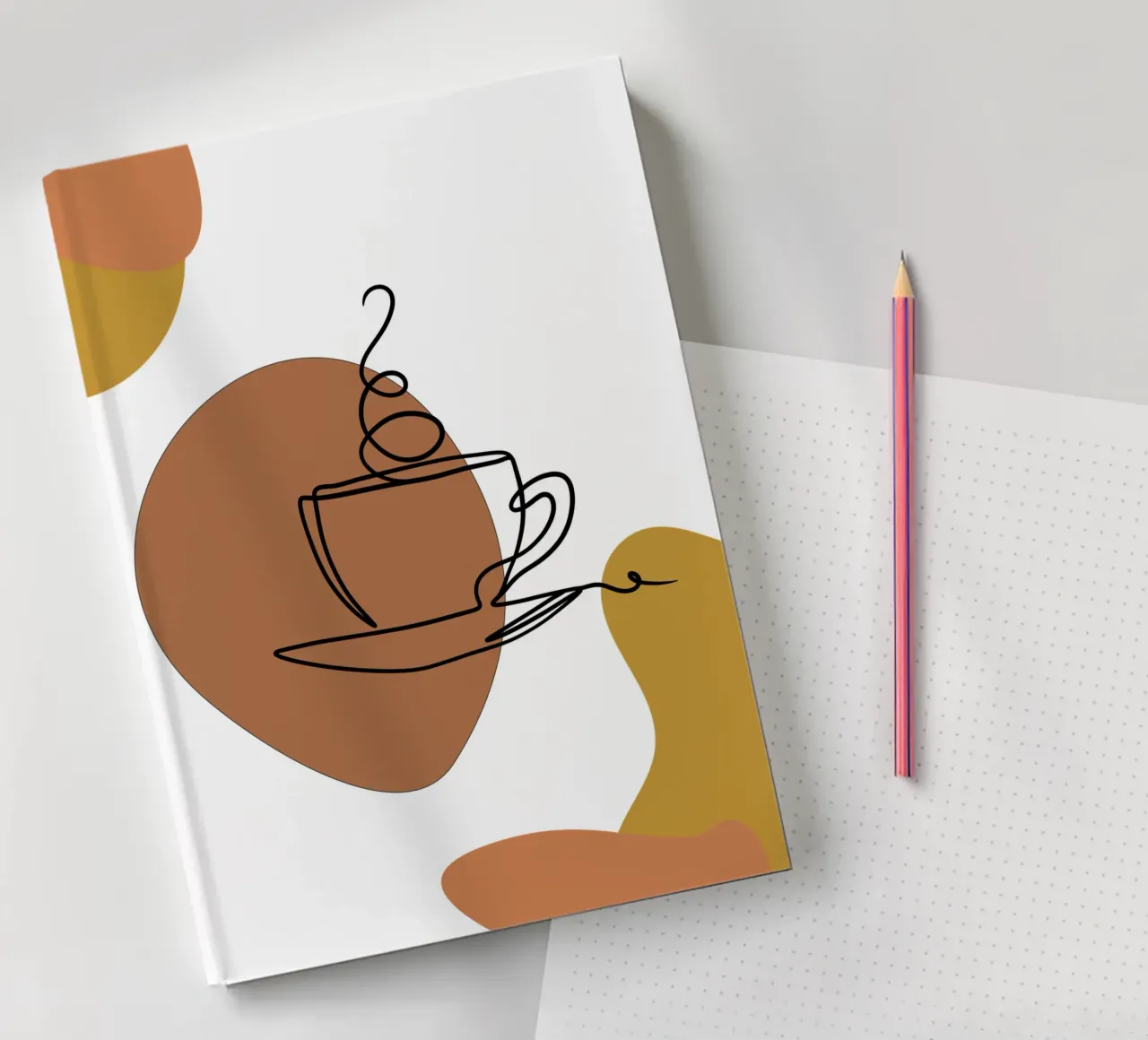 Einfaches minimalistisches Boho-Kaffeegetränk Notizbuch von YSV MINIMALIST