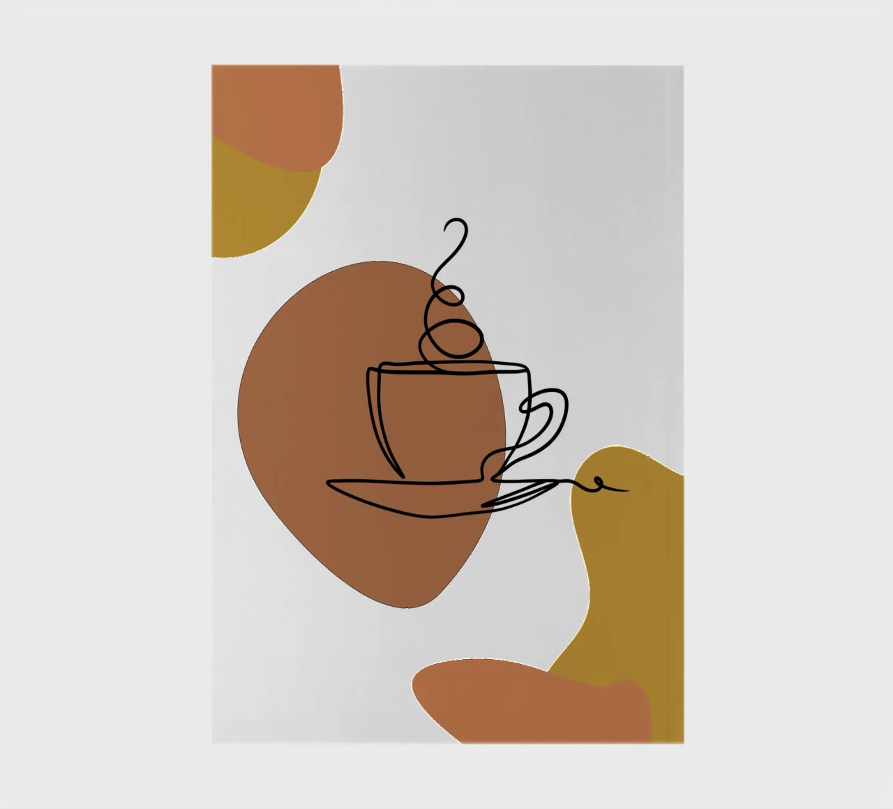 Simple minimalist boho coffee drink notebook by YSV MINIMALIST
