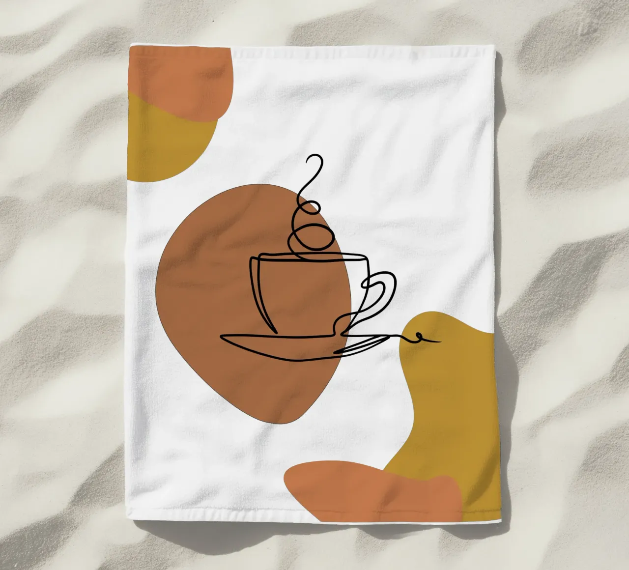 Semplice bevanda al caffè boho minimalista telo mare da YSV MINIMALIST