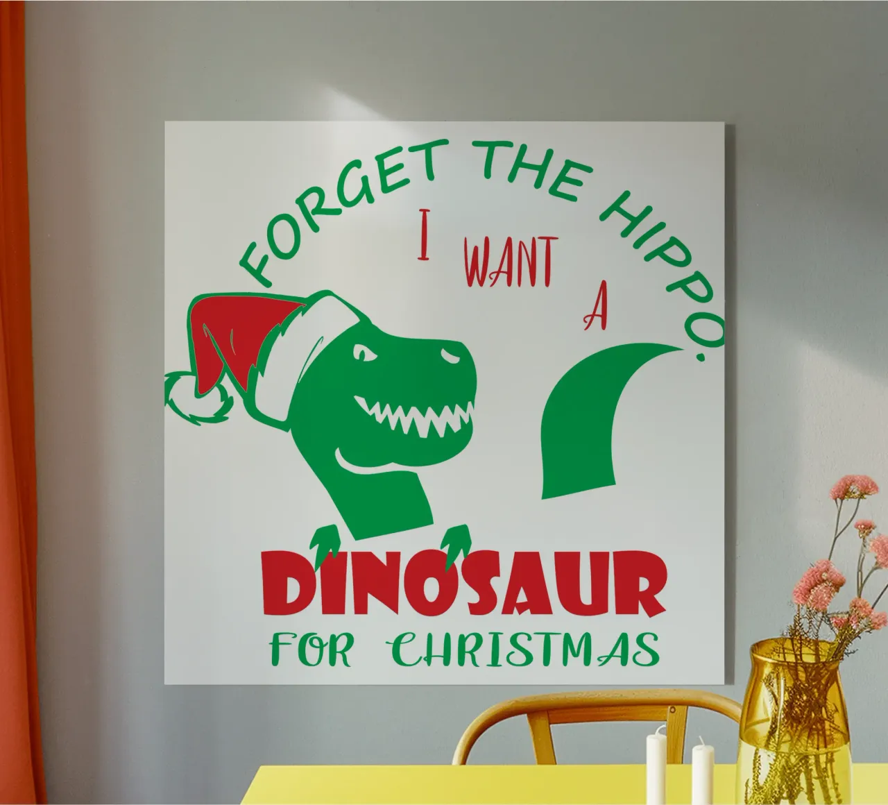 Dimenticate l'ippopotamo, voglio un dinosauro per Natale. plexiglass da vickeyroads