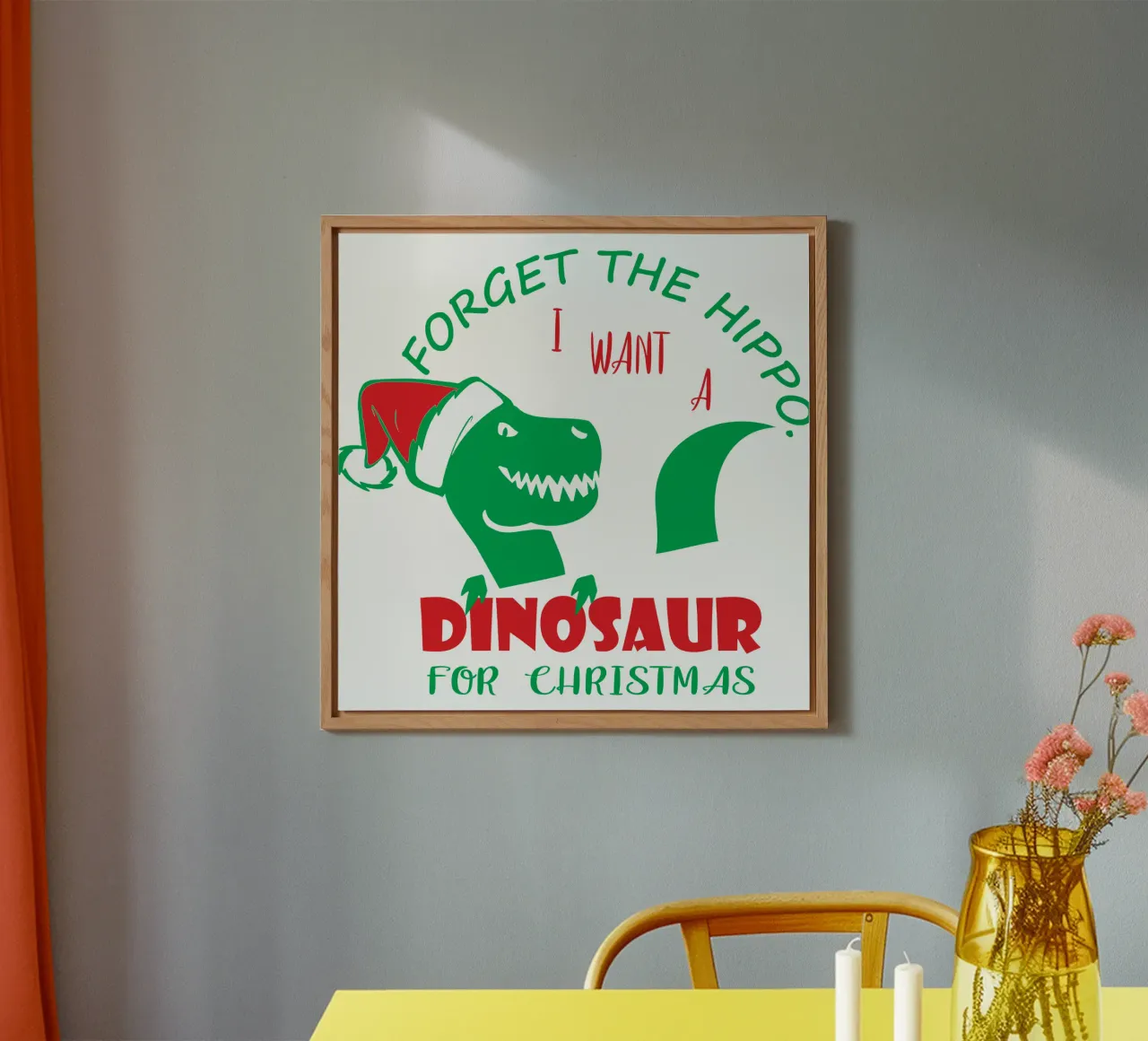 Dimenticate l'ippopotamo, voglio un dinosauro per Natale. alluminio dibond da vickeyroads