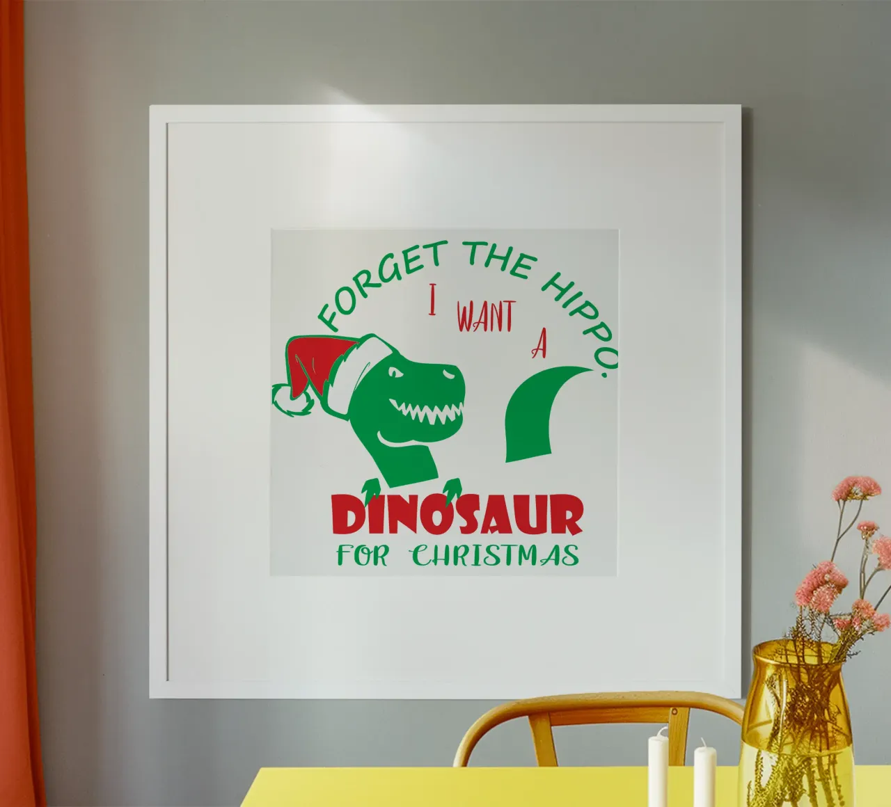 Dimenticate l'ippopotamo, voglio un dinosauro per Natale. carta hahnemühle da vickeyroads
