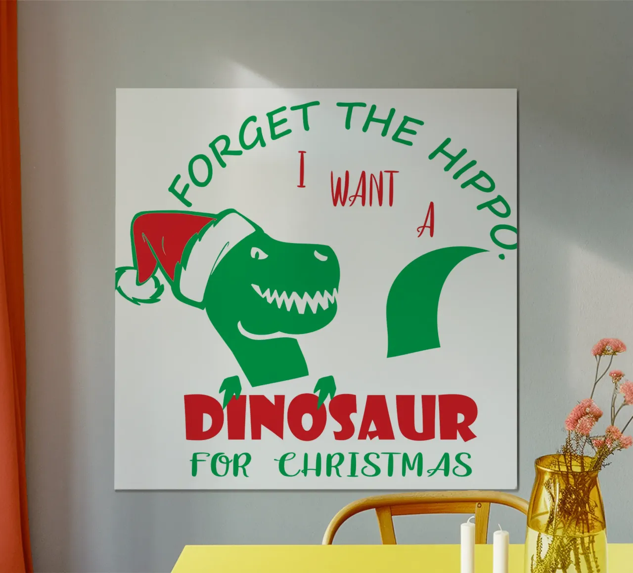 Dimenticate l'ippopotamo, voglio un dinosauro per Natale. carta hahnemühle da vickeyroads