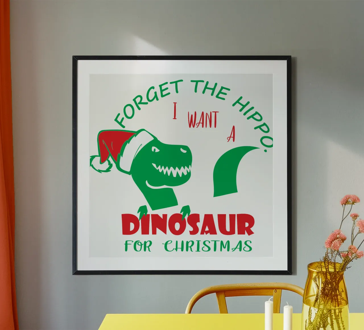 Dimenticate l'ippopotamo, voglio un dinosauro per Natale. carta hahnemühle da vickeyroads