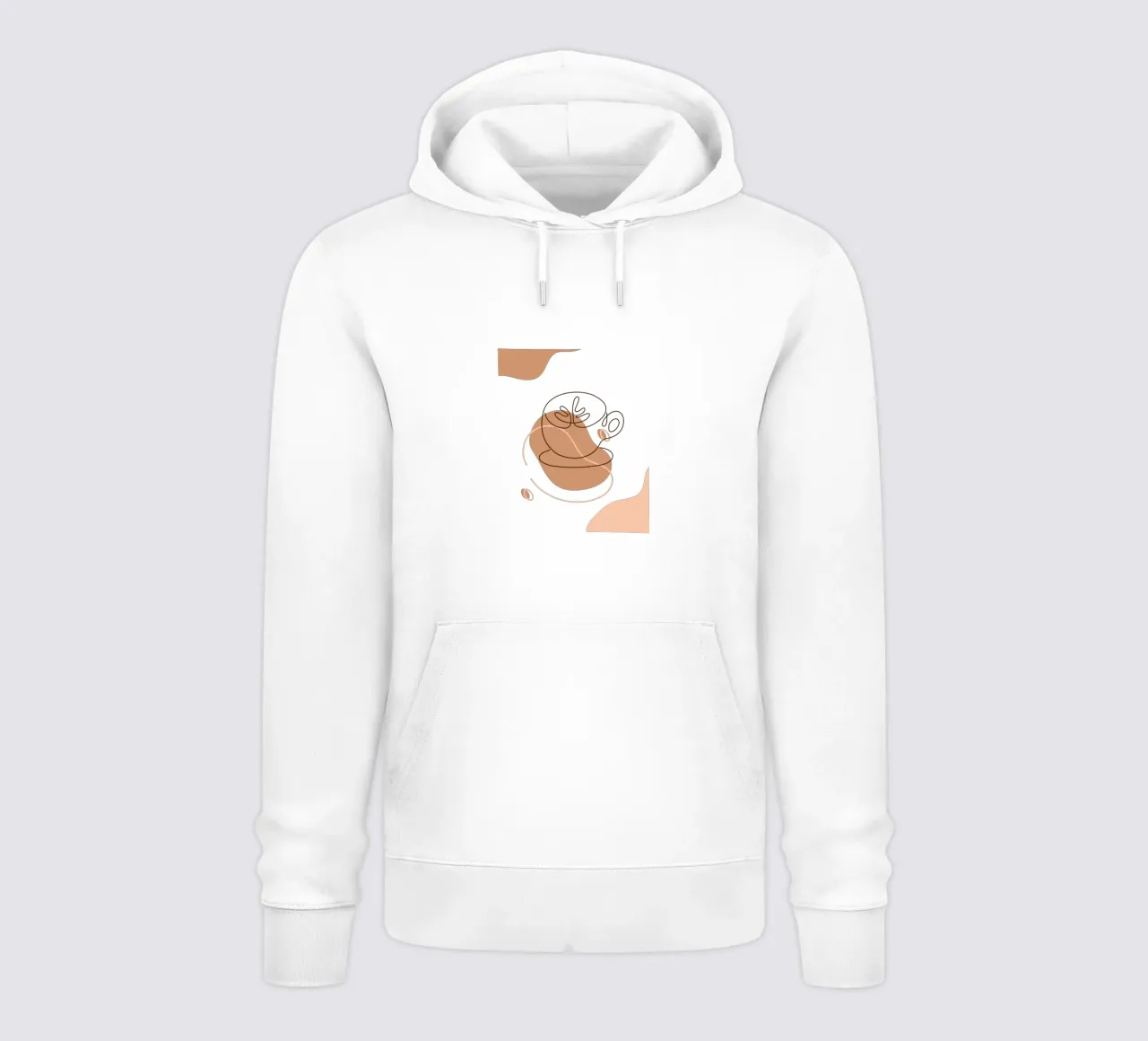 Bevanda minimalista al caffè boho felpa con cappuccio da YSV MINIMALIST