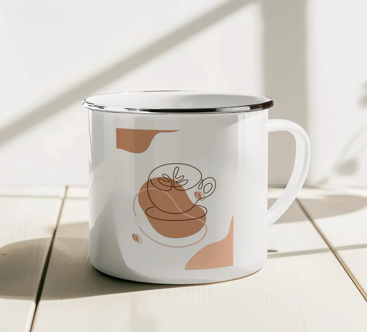 Bevanda minimalista al caffè boho tazza in smalto da YSV MINIMALIST