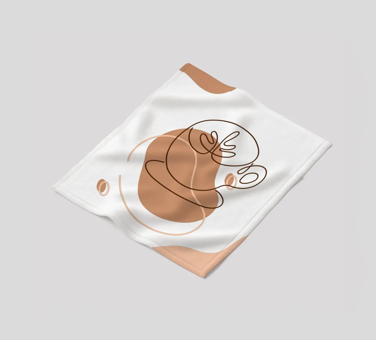 Bevanda minimalista al caffè boho coperta in pile da YSV MINIMALIST