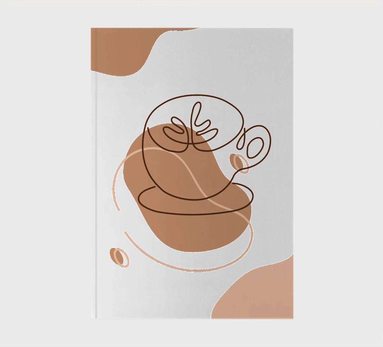 Minimalist boho coffee drink notebook by YSV MINIMALIST