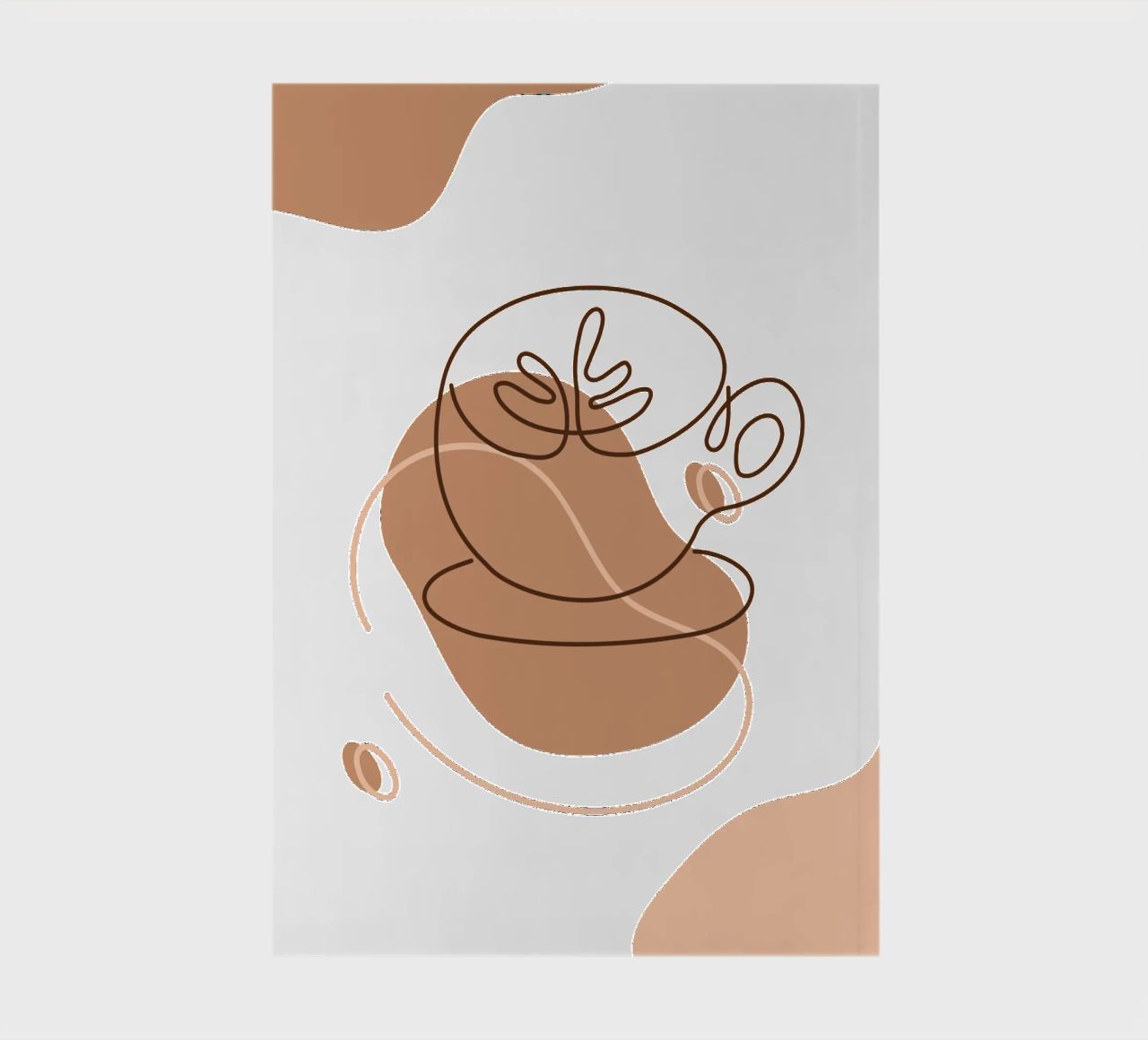 Minimalist boho coffee drink notebook by YSV MINIMALIST
