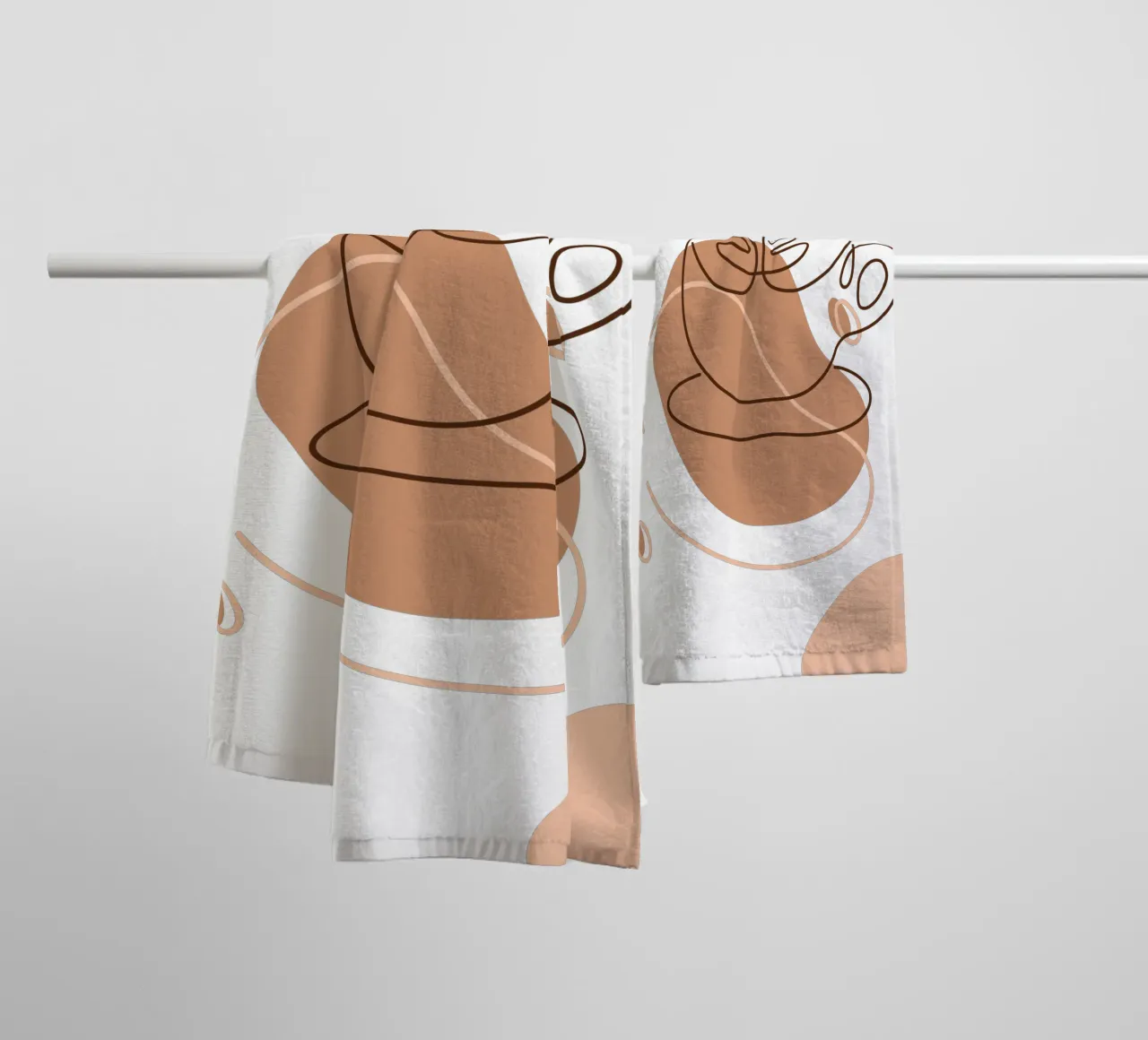 Bevanda minimalista al caffè boho asciugamano da bagno da YSV MINIMALIST