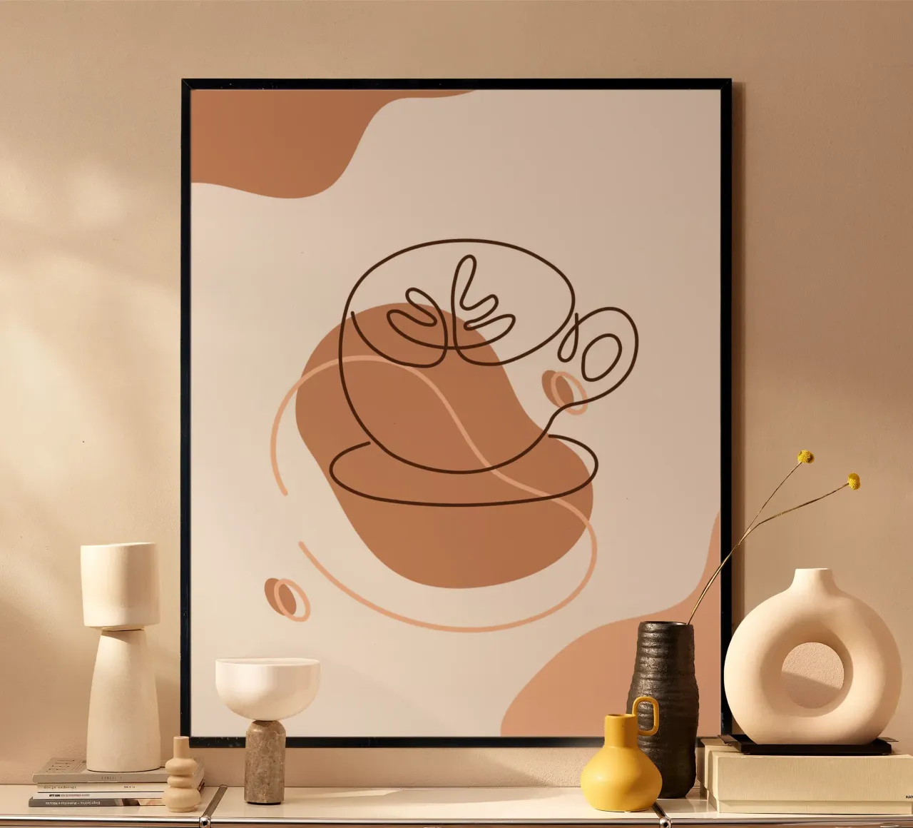 Bevanda minimalista al caffè boho poster da YSV MINIMALIST