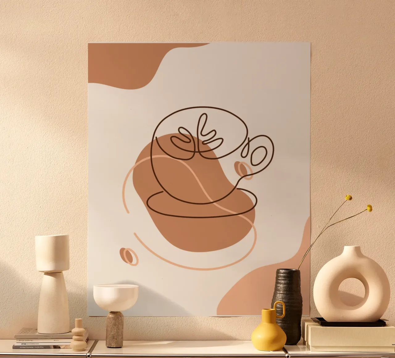 Bevanda minimalista al caffè boho poster da YSV MINIMALIST