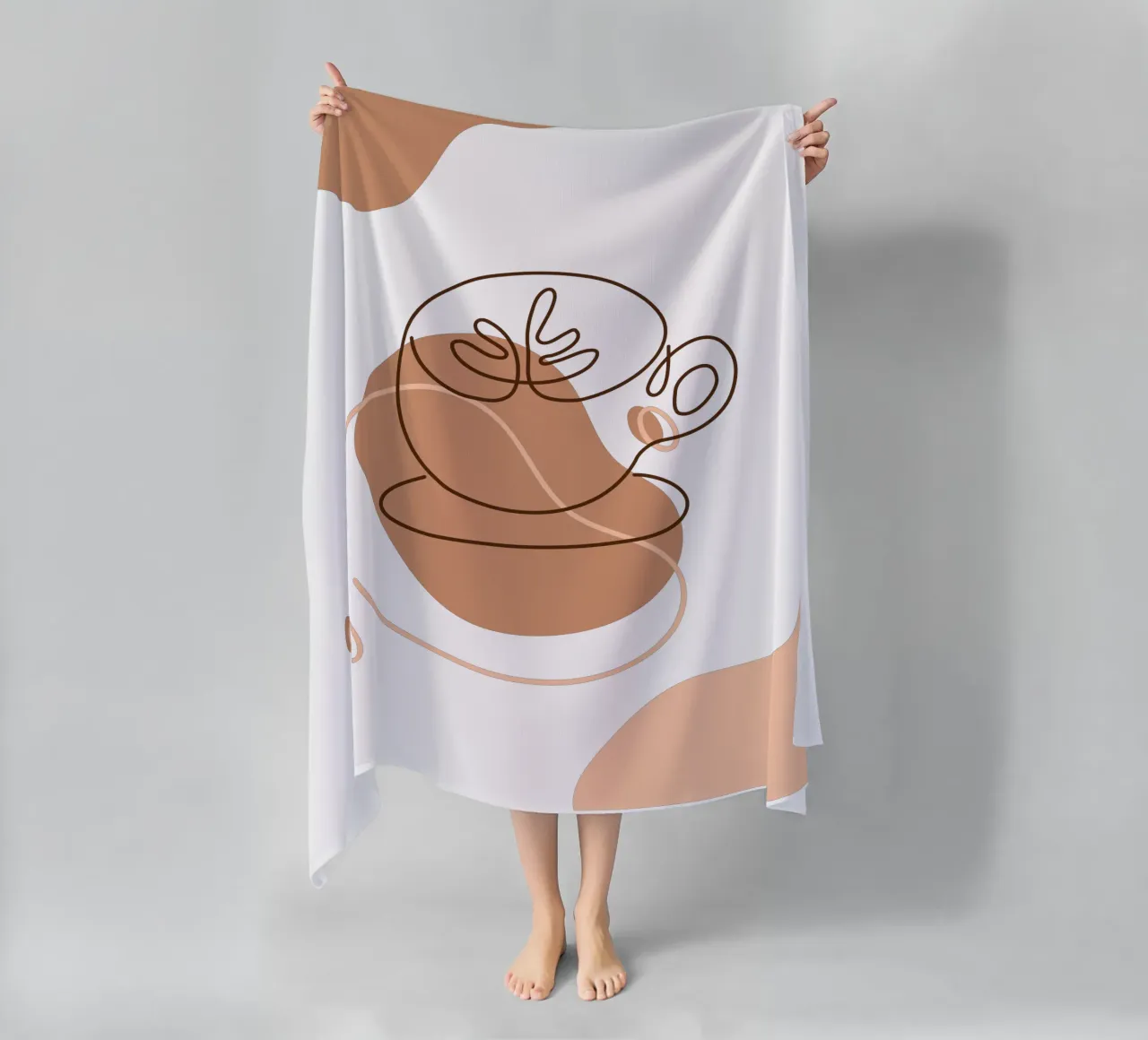 Bevanda minimalista al caffè boho telo mare da YSV MINIMALIST