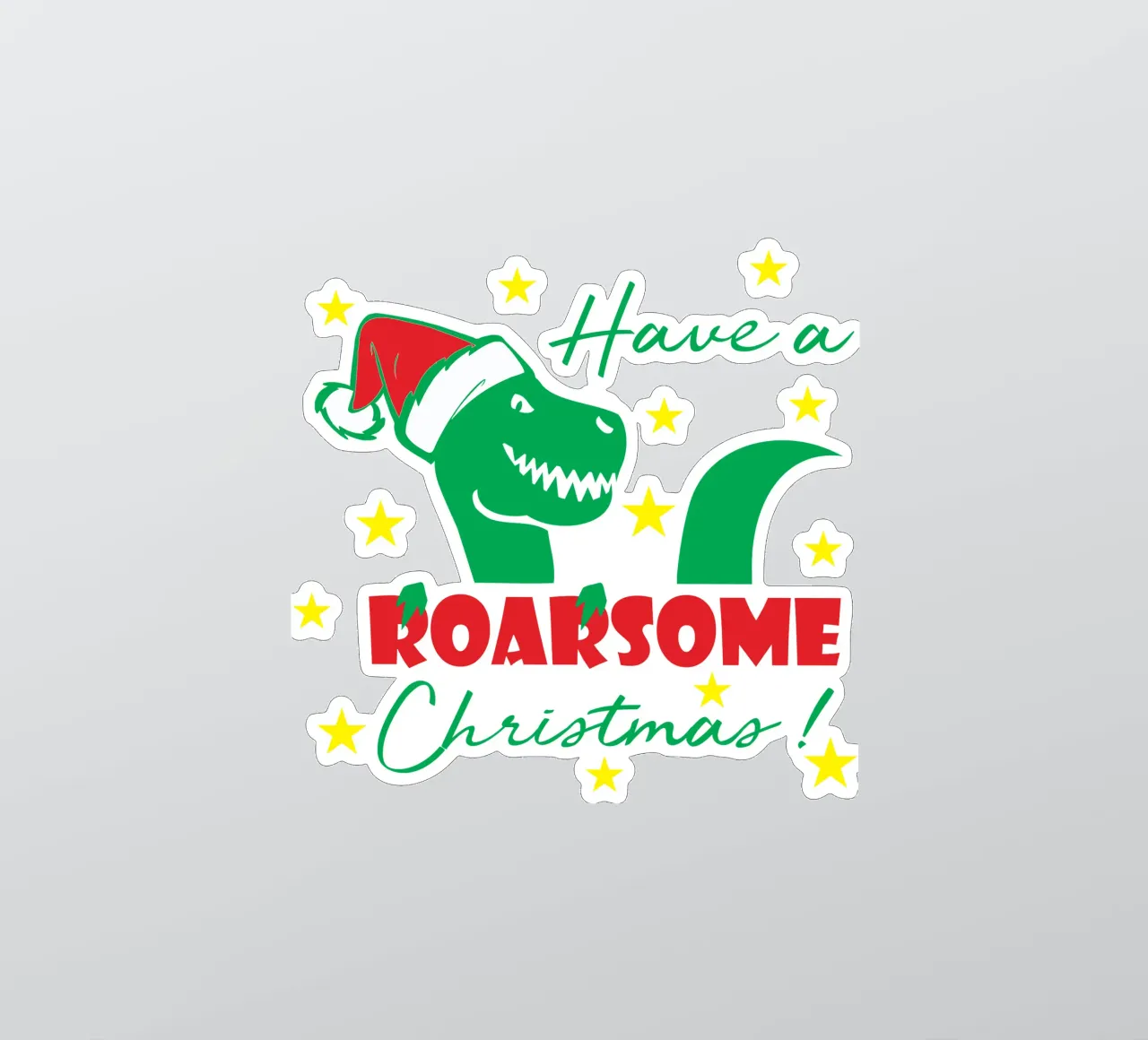 have a roar some christmas sticker by vickeyroads