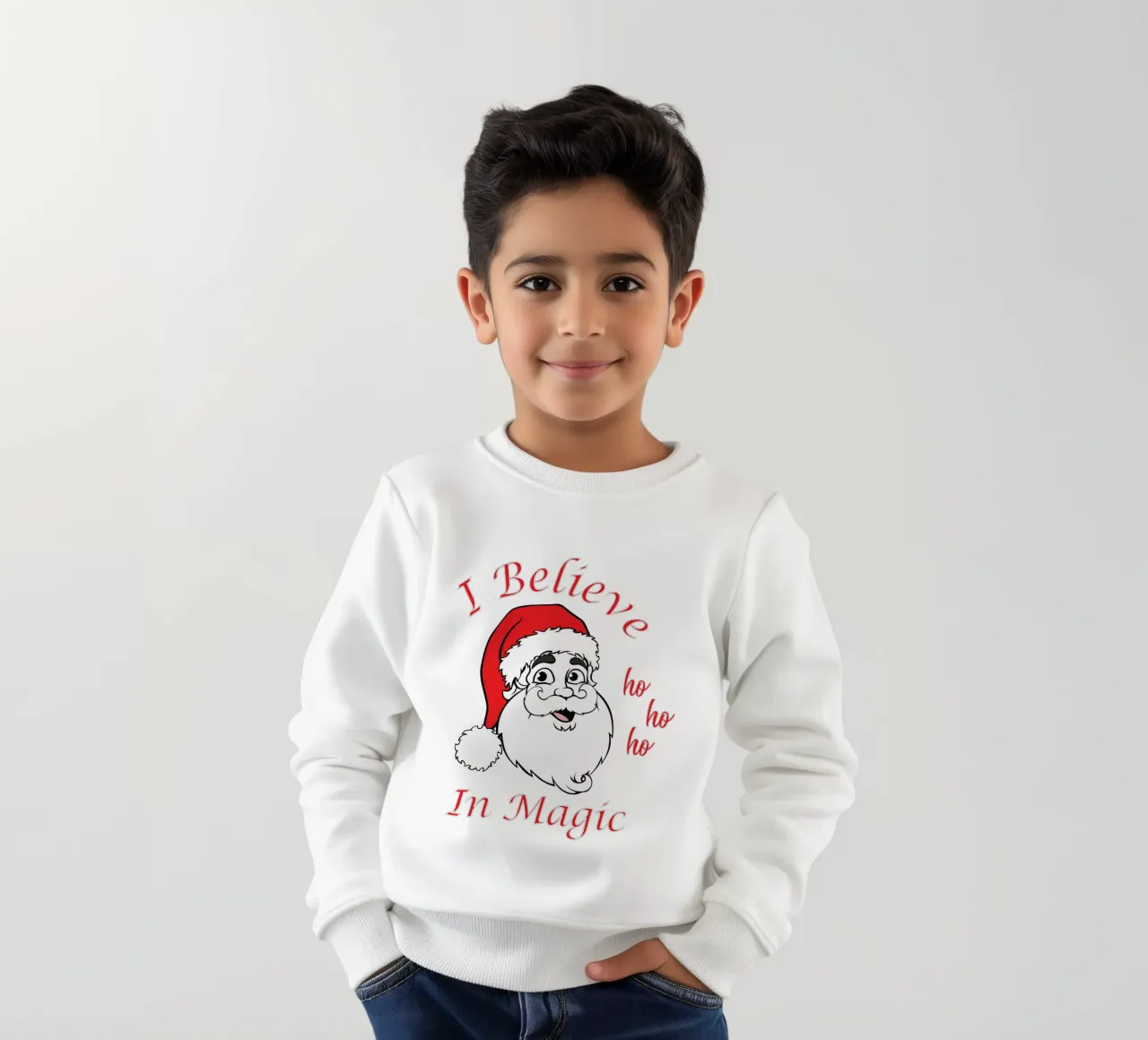 Credo nella magia di Babbo Natale felpa bambino da vickeyroads