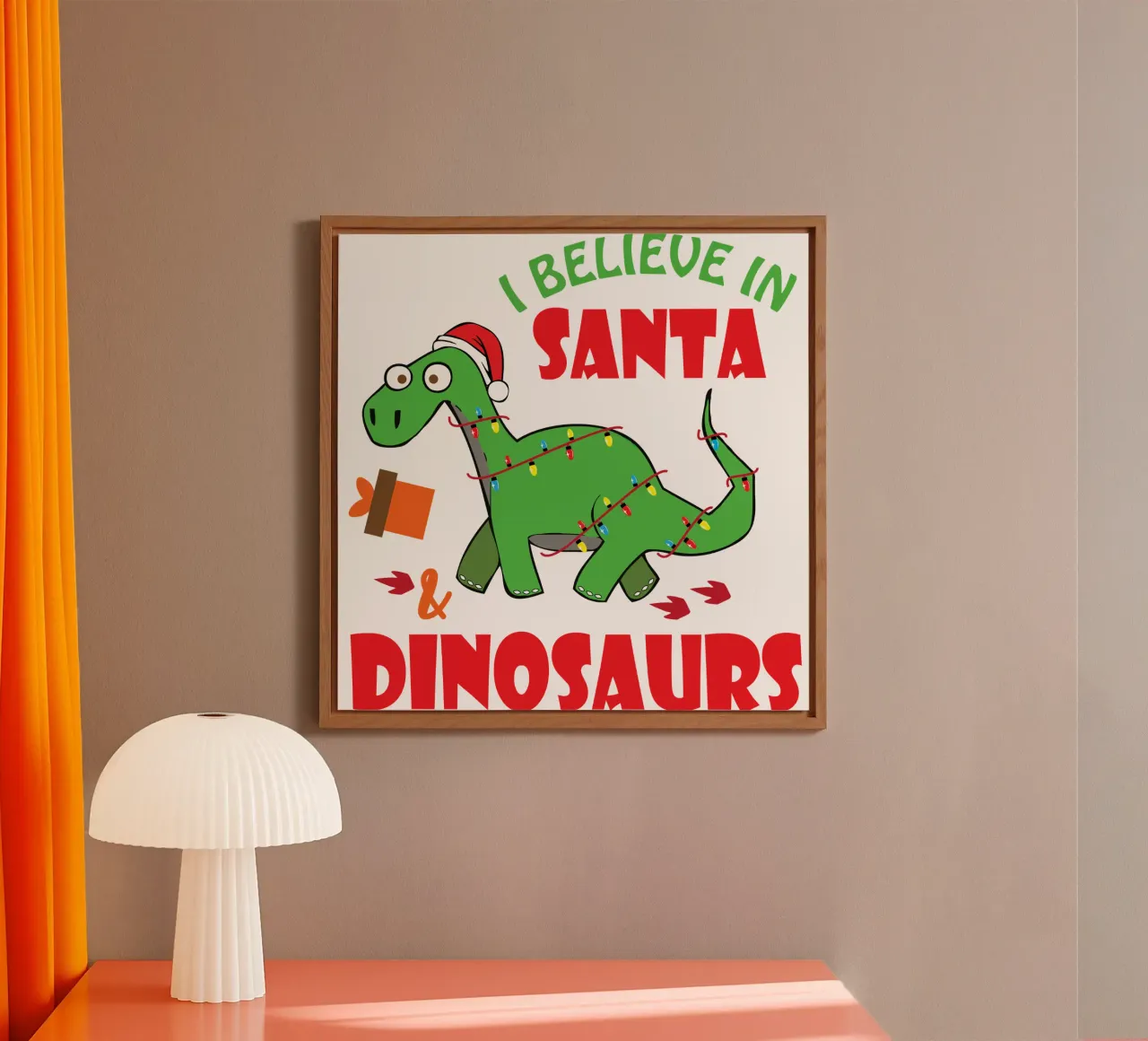 Credo in Babbo Natale e nei dinosauri alluminio dibond da vickeyroads