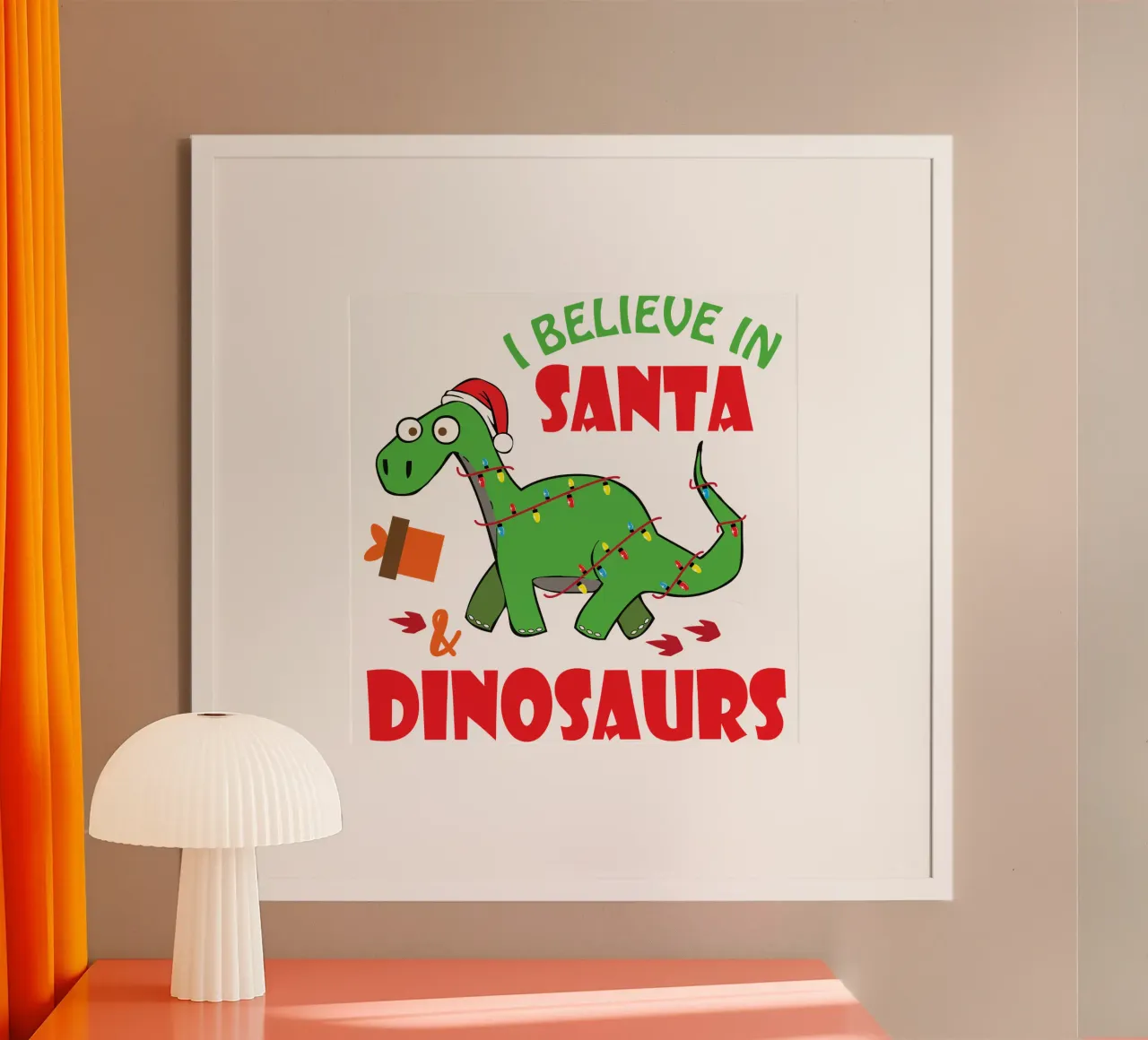 Credo in Babbo Natale e nei dinosauri carta hahnemühle da vickeyroads