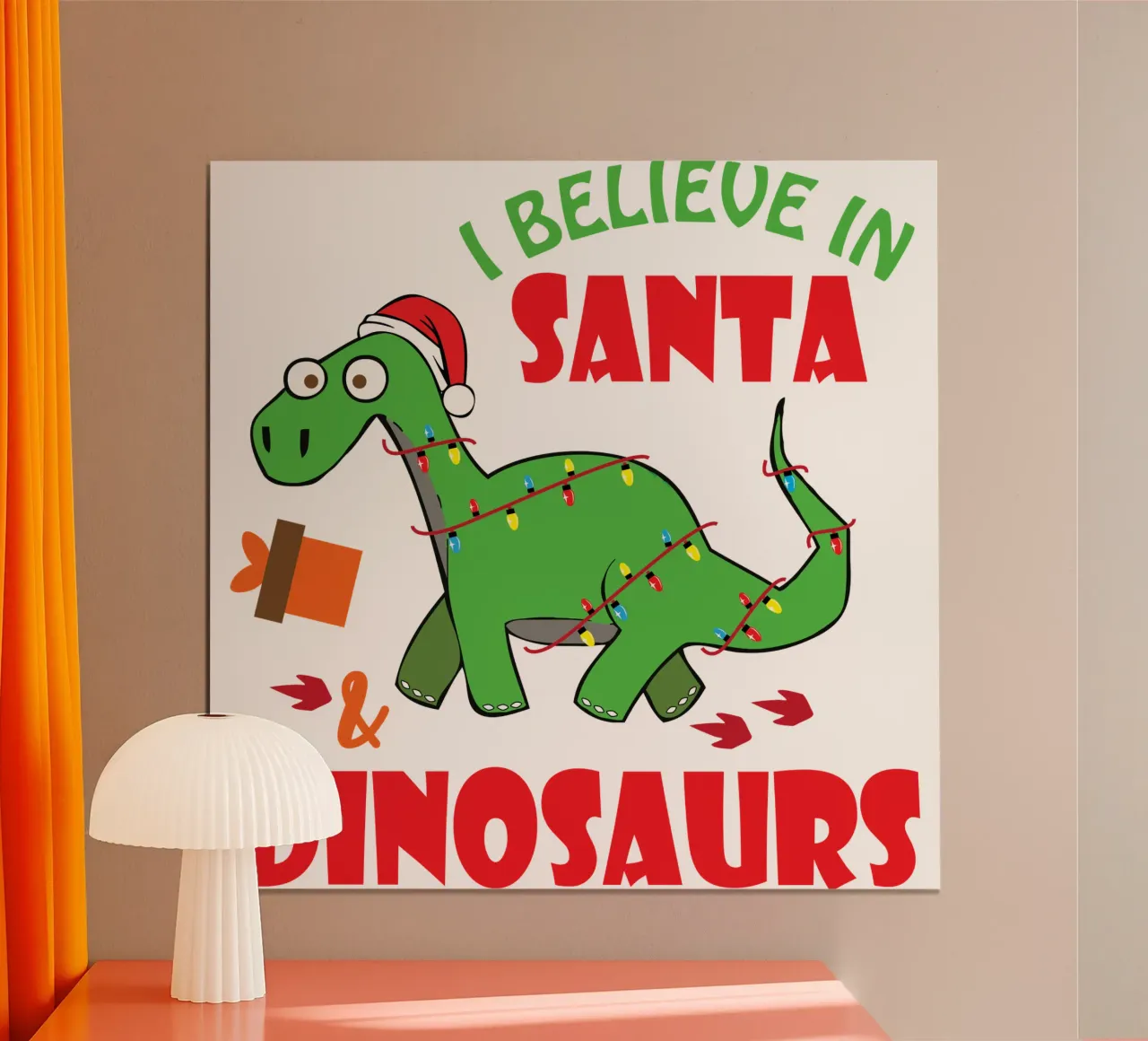 Credo in Babbo Natale e nei dinosauri poster da vickeyroads