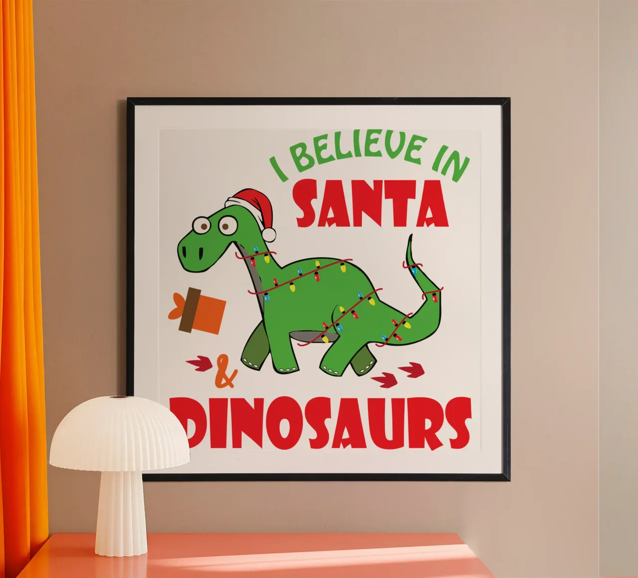 Credo in Babbo Natale e nei dinosauri poster da vickeyroads
