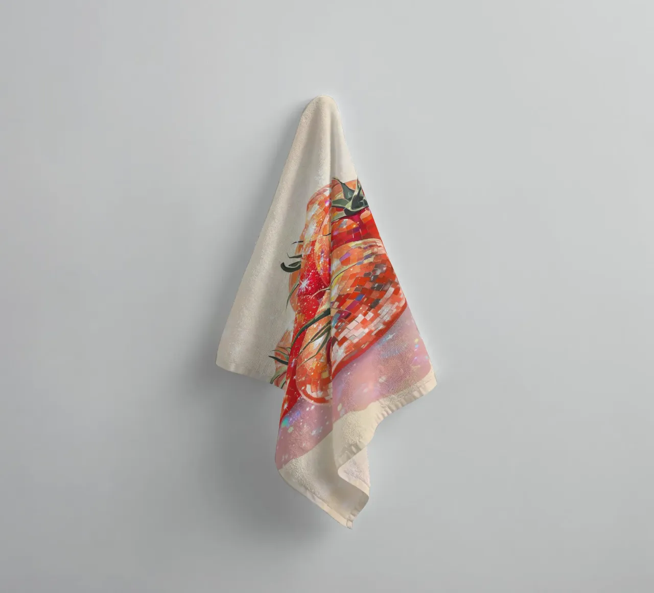 Sparkling Disco Ball Tomatoes towel by Melloi Art Print