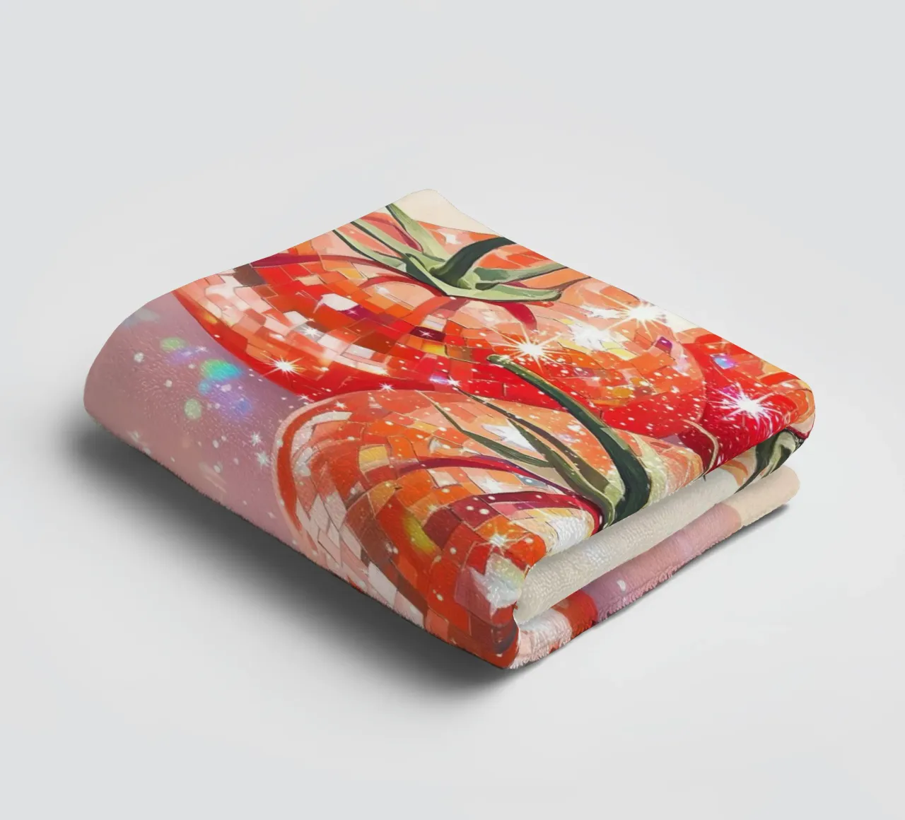 Sparkling Disco Ball Tomatoes towel by Melloi Art Print