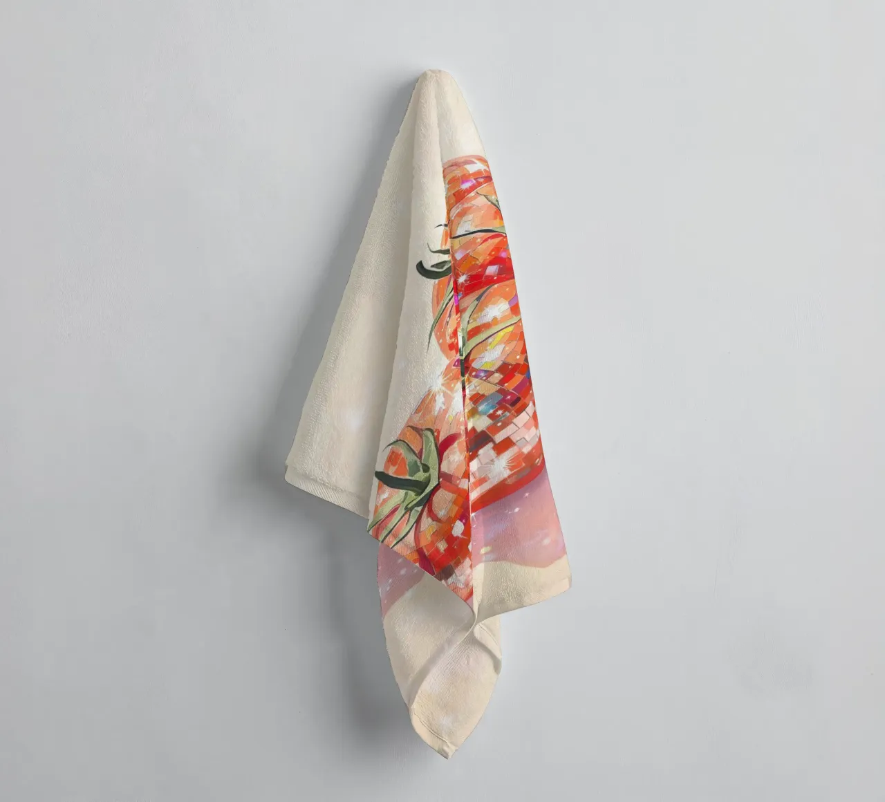 Sparkling Disco Ball Tomatoes towel by Melloi Art Print