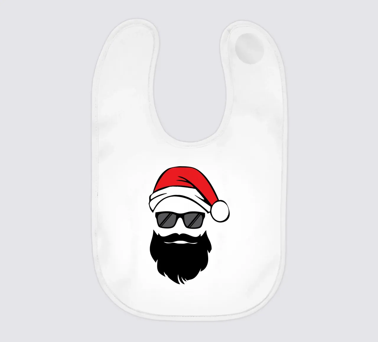 Babbo Natale faccia buffa art design bavaglino da vickeyroads