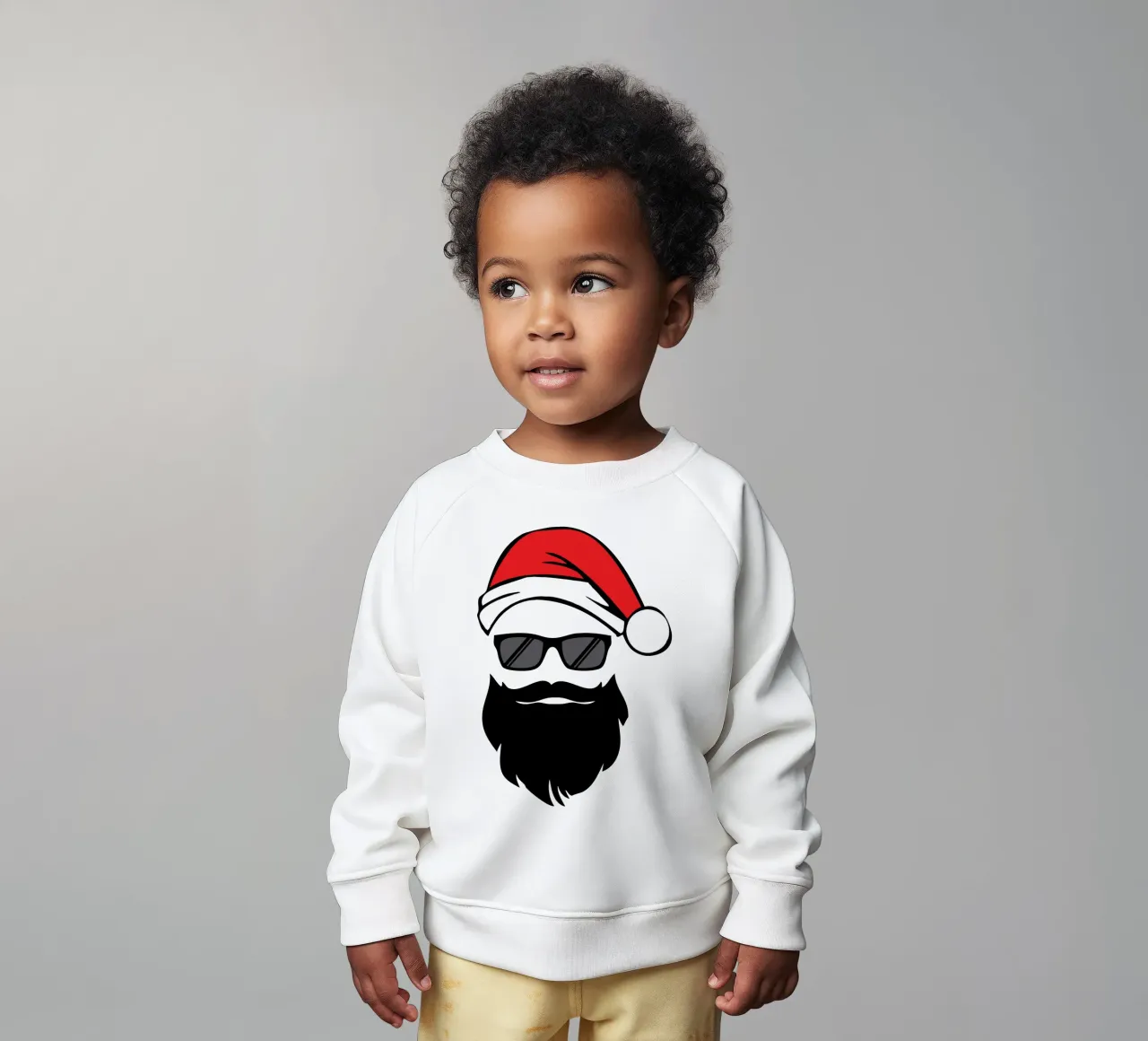 Babbo Natale faccia buffa art design felpa neonato da vickeyroads