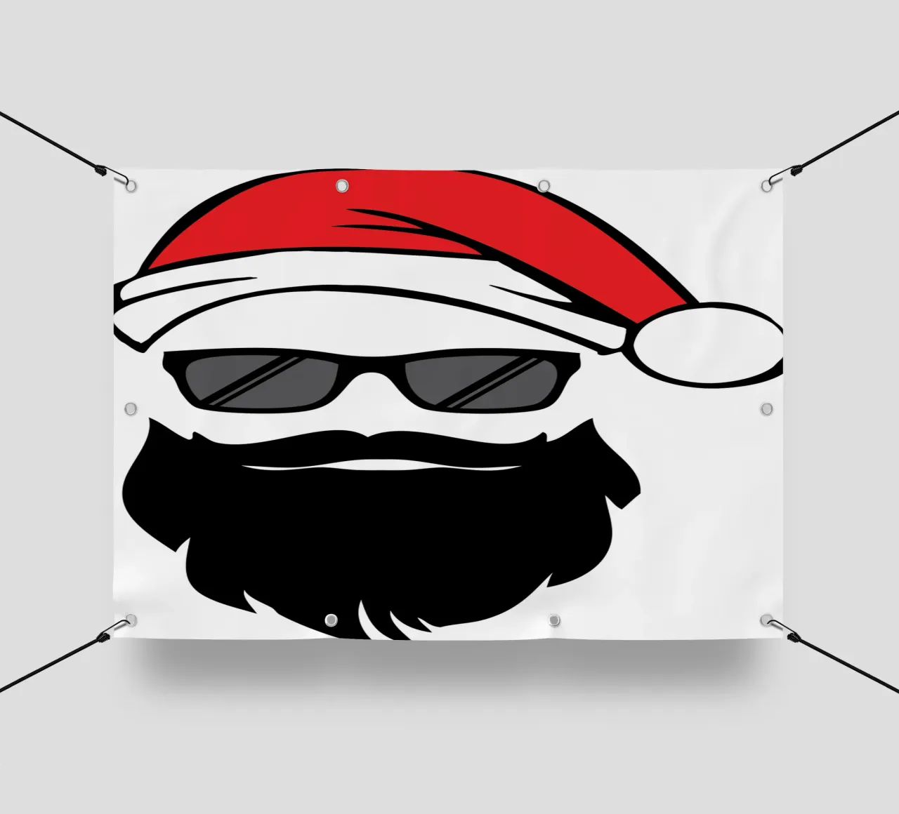 Babbo Natale faccia buffa art design telo in pvc da vickeyroads