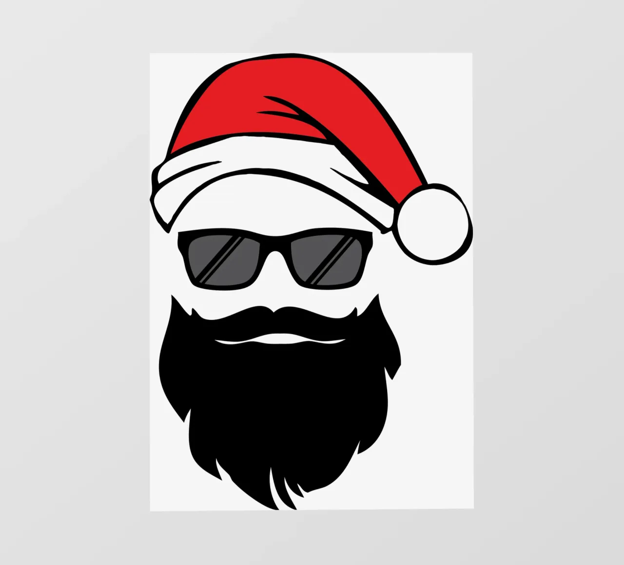 Babbo Natale faccia buffa art design telo in pvc da vickeyroads