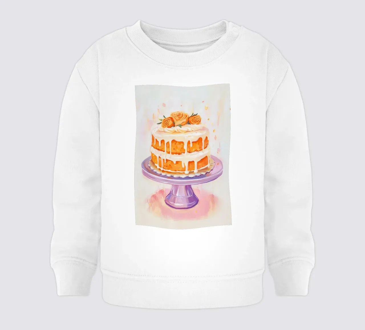 Torta di carote a due piani felpa neonato da Melloi Art Print