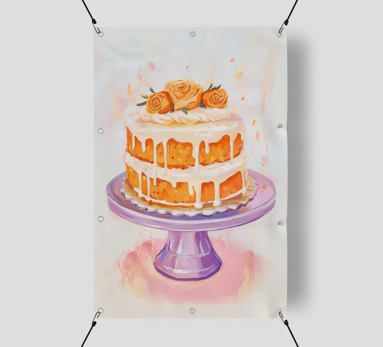 Torta di carote a due piani telo in pvc da Melloi Art Print