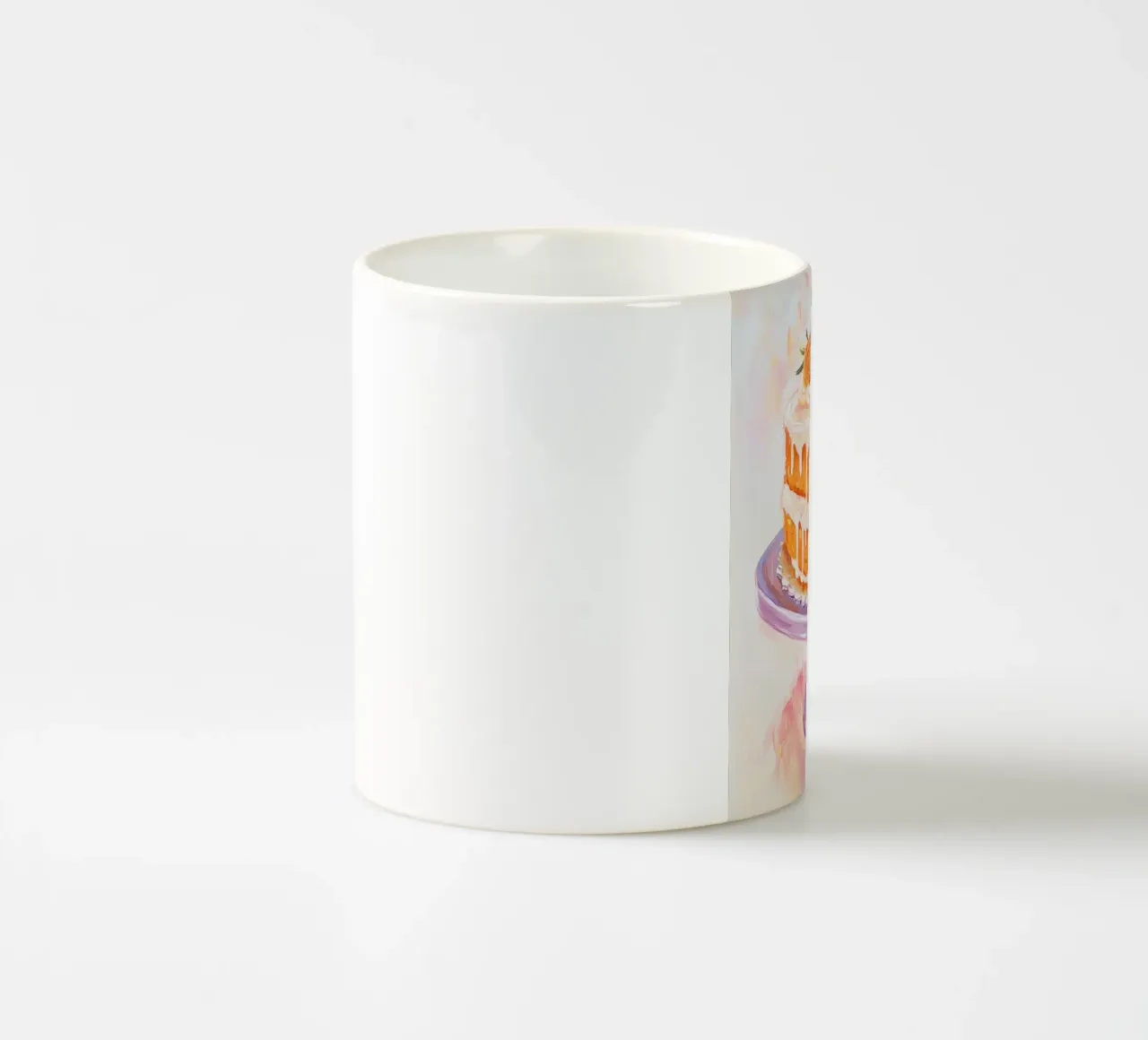 Torta di carote a due piani tazza in ceramica da Melloi Art Print