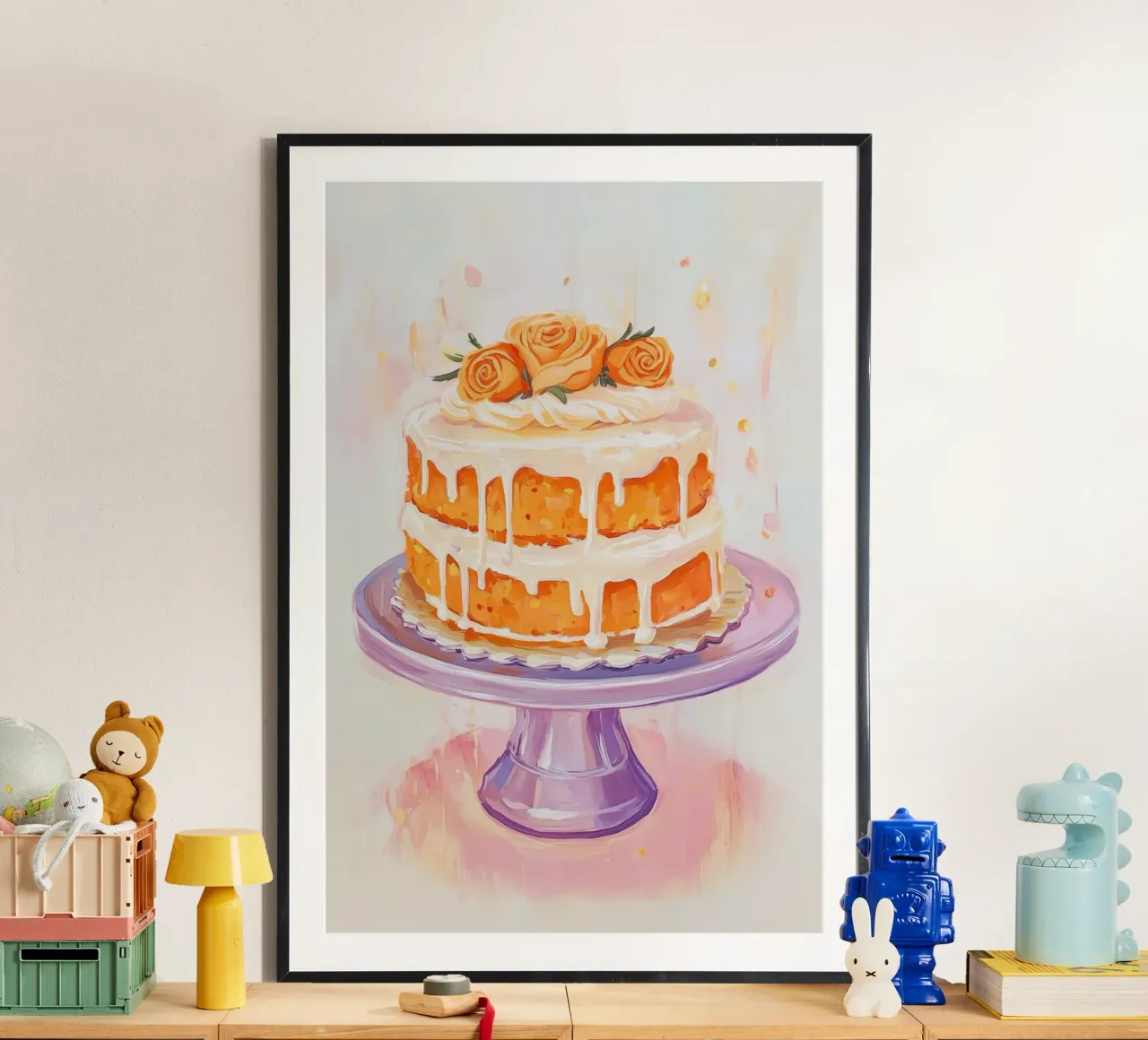 Torta di carote a due piani carta hahnemühle da Melloi Art Print