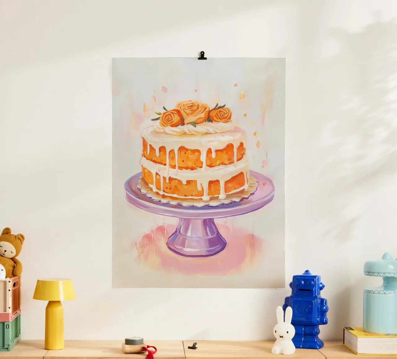 Torta di carote a due piani carta hahnemühle da Melloi Art Print
