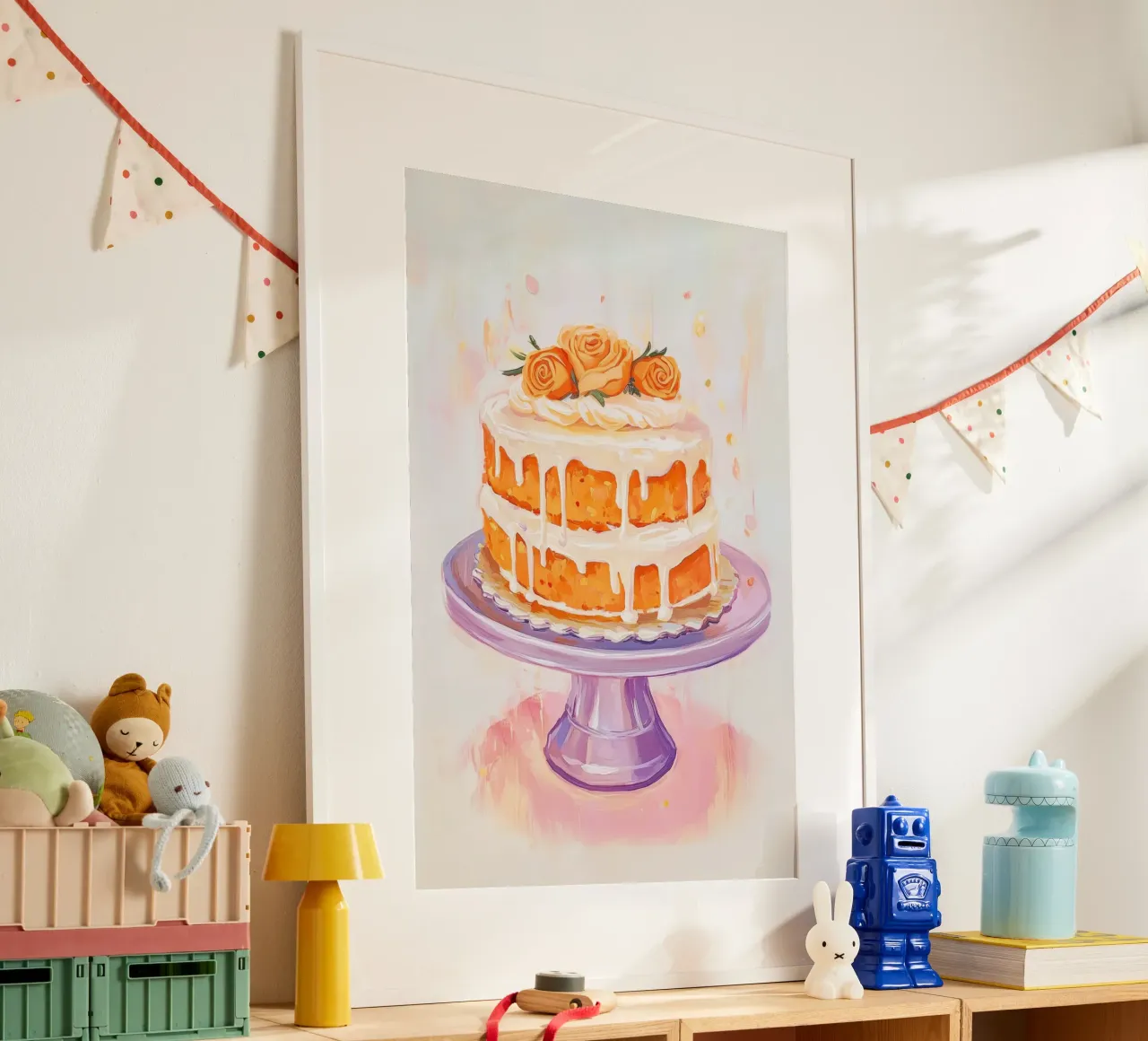 Torta di carote a due piani carta hahnemühle da Melloi Art Print