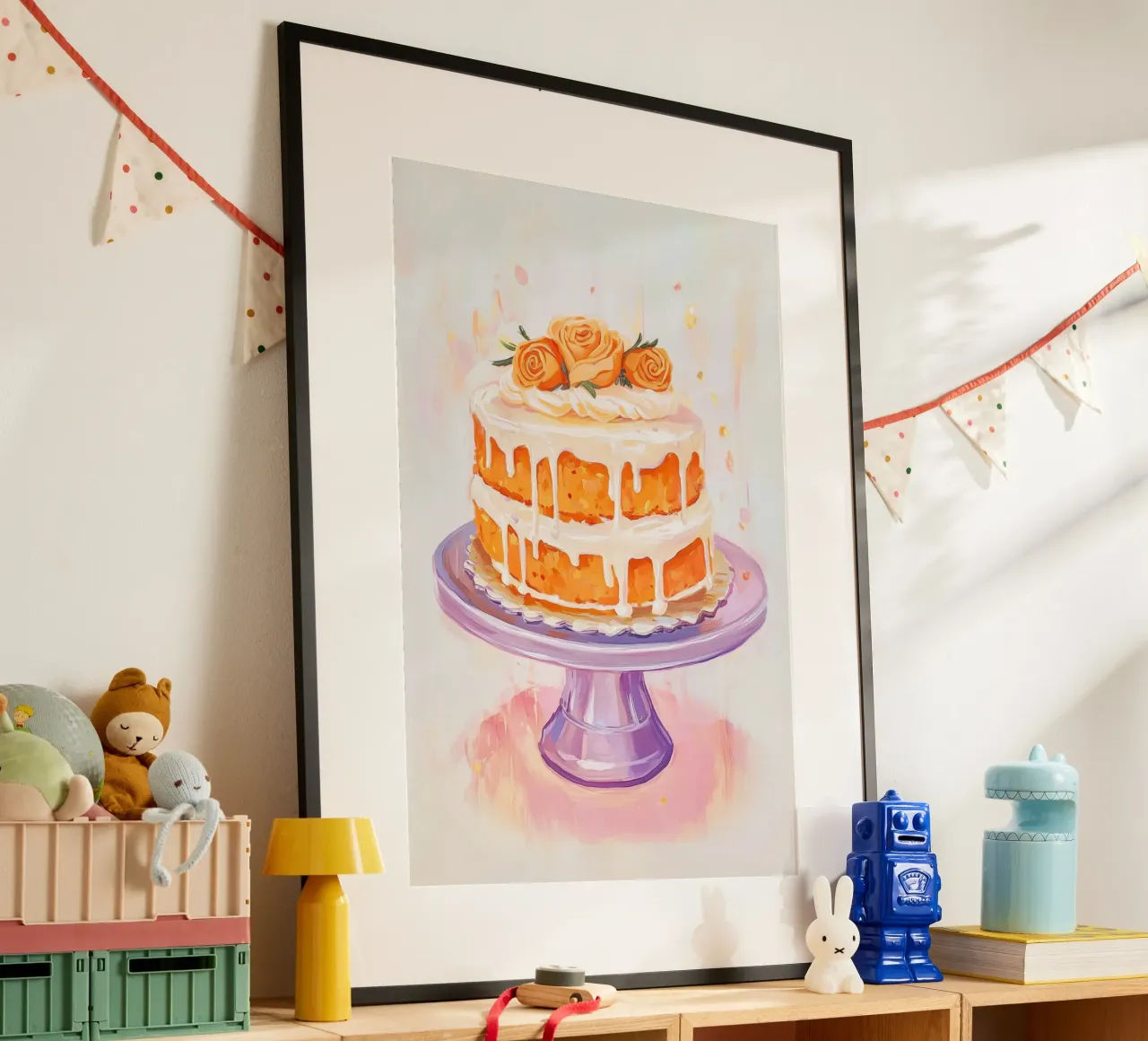 Torta di carote a due piani carta hahnemühle da Melloi Art Print