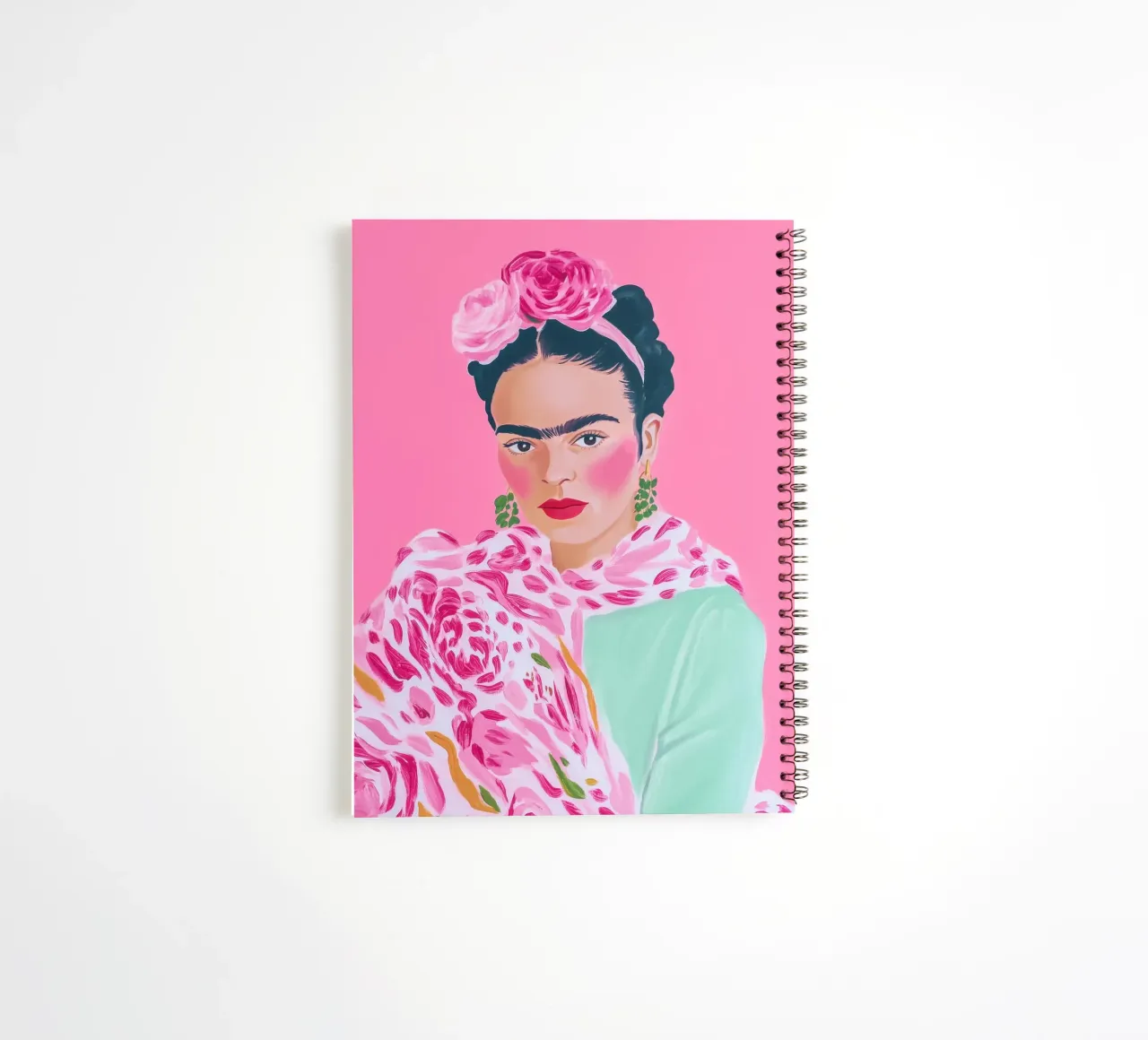 Frida Elegant Flowers Beauty spiral notebook by Carinaprint