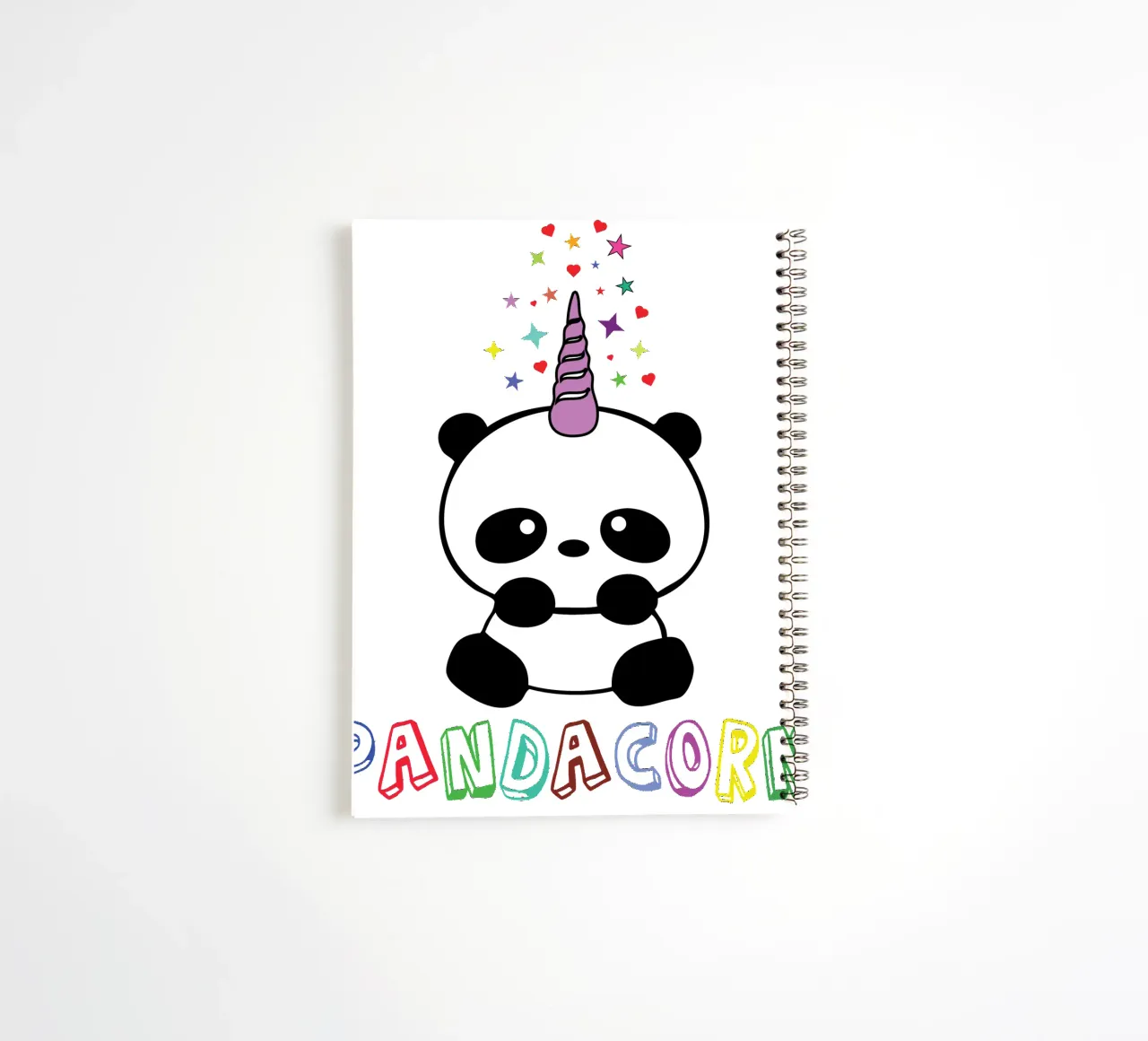 pandacorn spiral notebook by vickeyroads