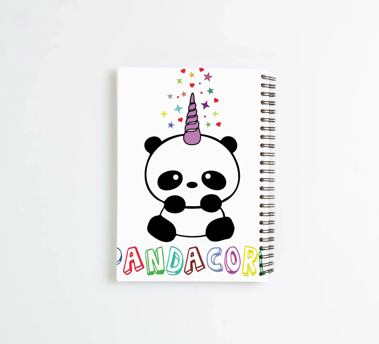 pandacorn spiral notebook by vickeyroads
