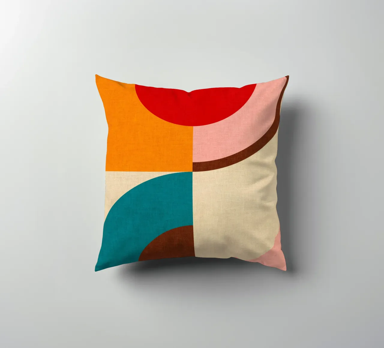 Archi arcobaleno Mid Mod giocosi ed equilibrati - Caldo autunnale cuscino da Dominique Vari Abstract