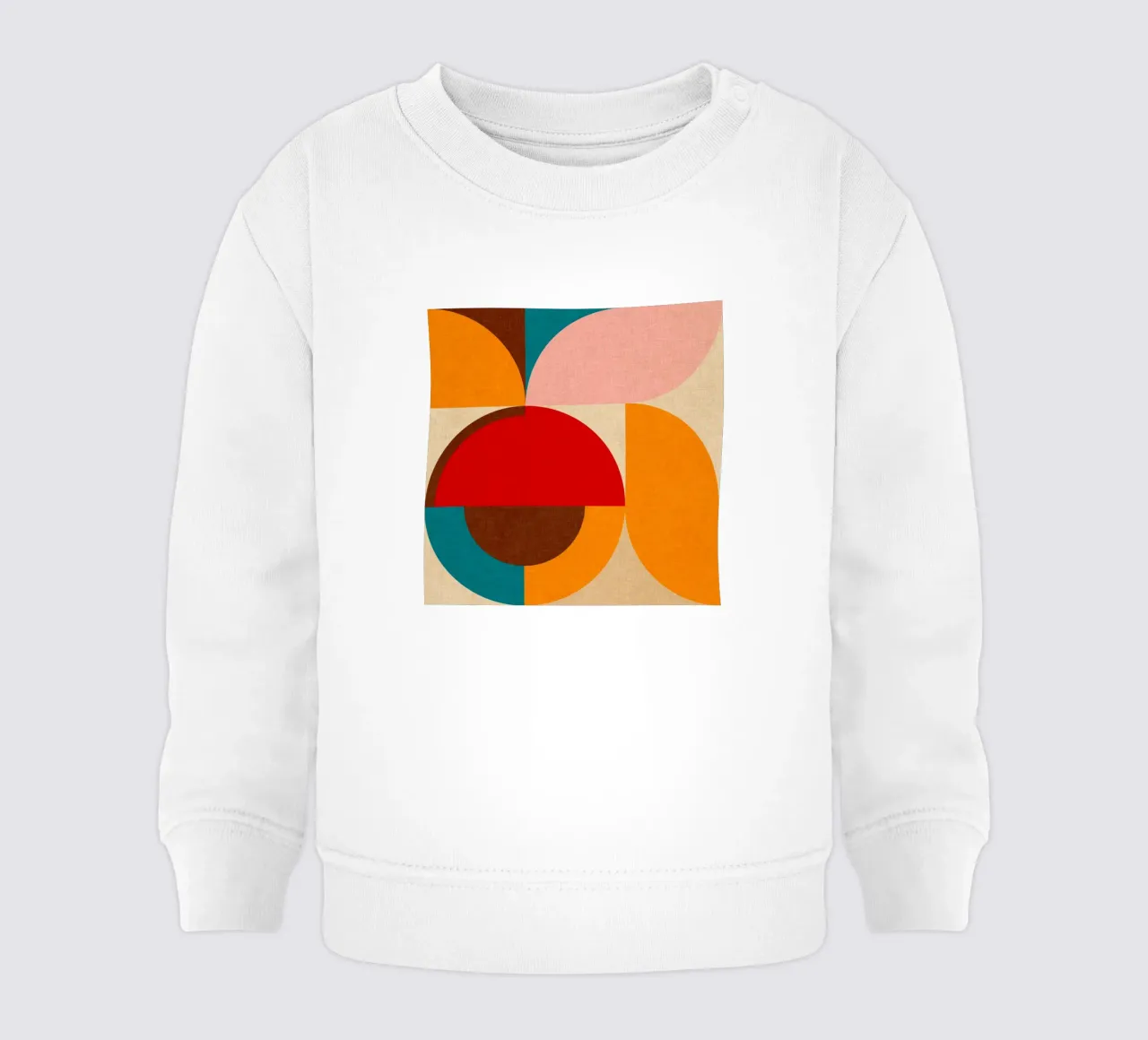 Geometría lúdica Mid Mod - Textura cálida otoñal sudadera de bebé de Dominique Vari Abstract