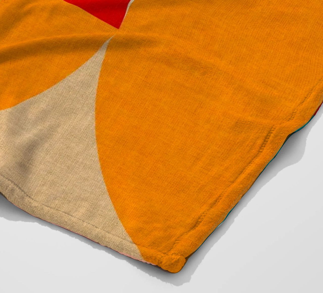 Playful Mid Mod Geometry • Warm Textured Autumnal fleece blanket by Dominique Vari Abstract