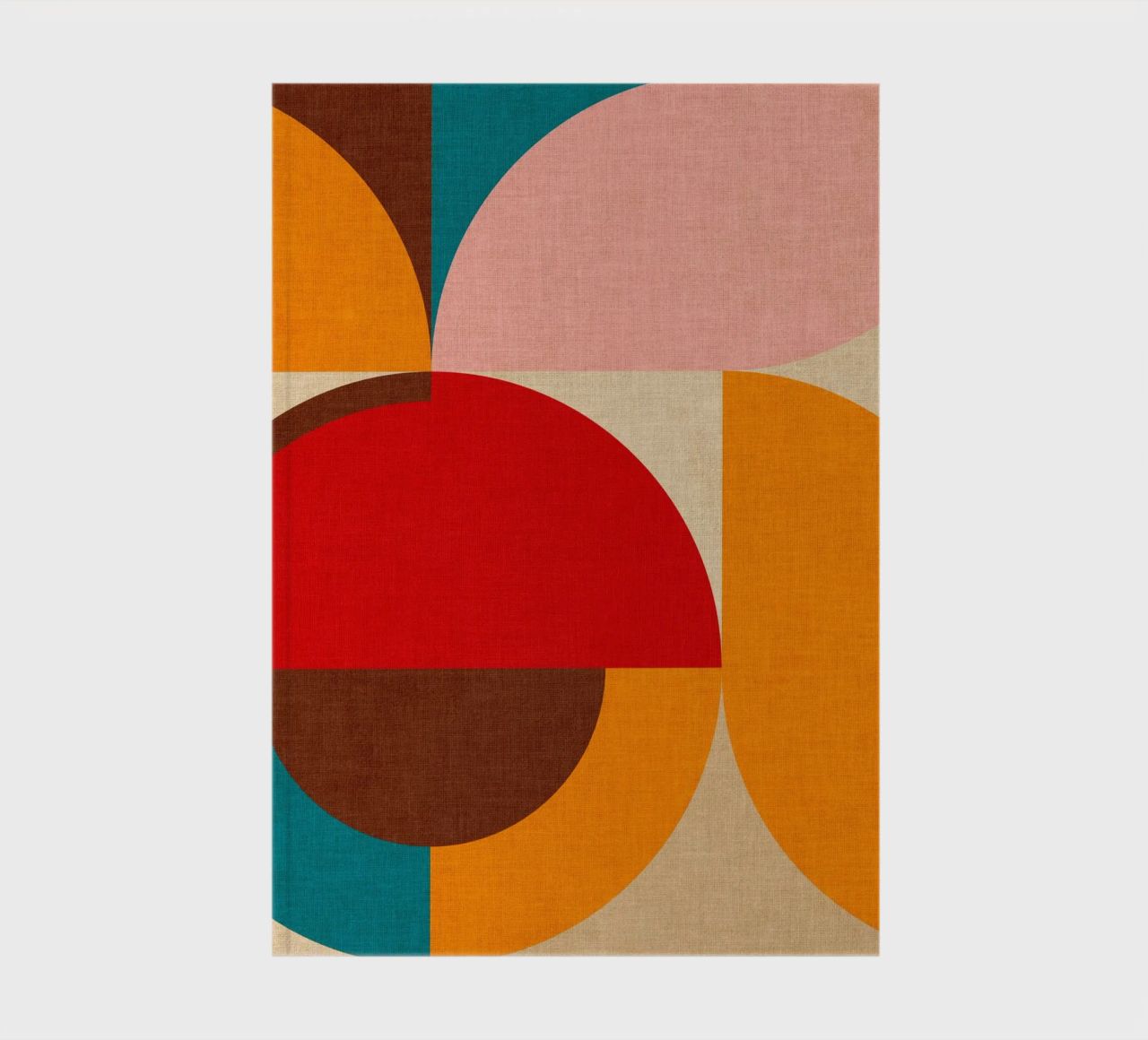 Playful Mid Mod Geometry • Warm Textured Autumnal notebook by Dominique Vari Abstract