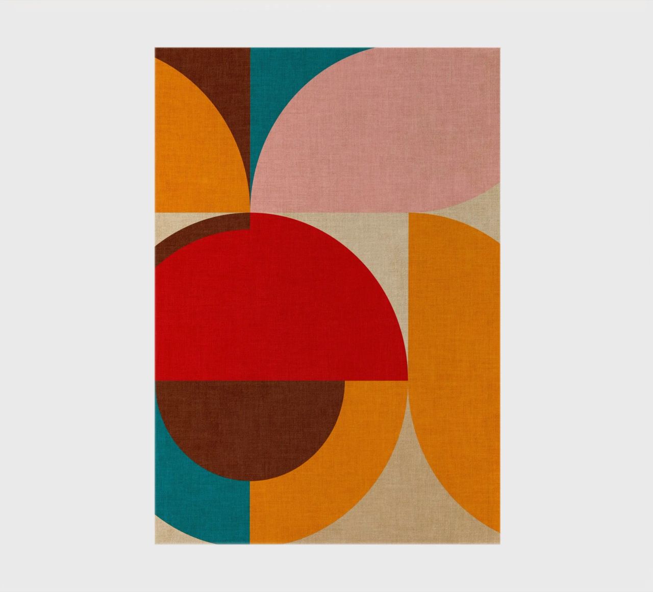 Playful Mid Mod Geometry • Warm Textured Autumnal notebook by Dominique Vari Abstract