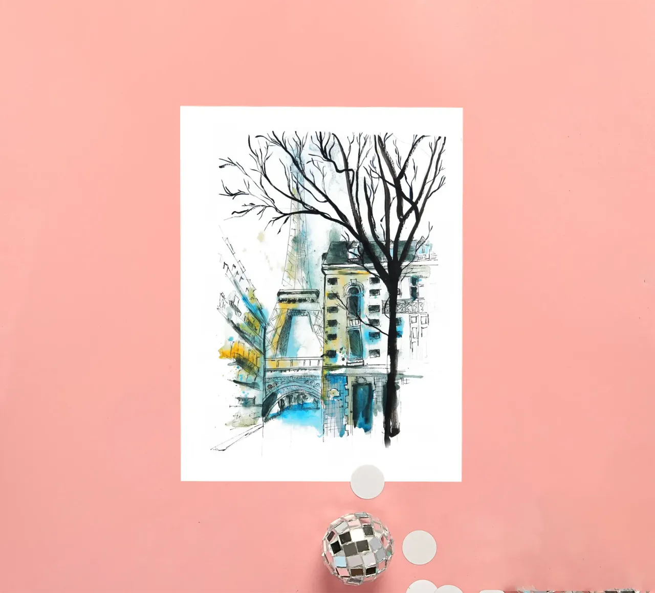 Paris watercolor sticker by Indigo Rain