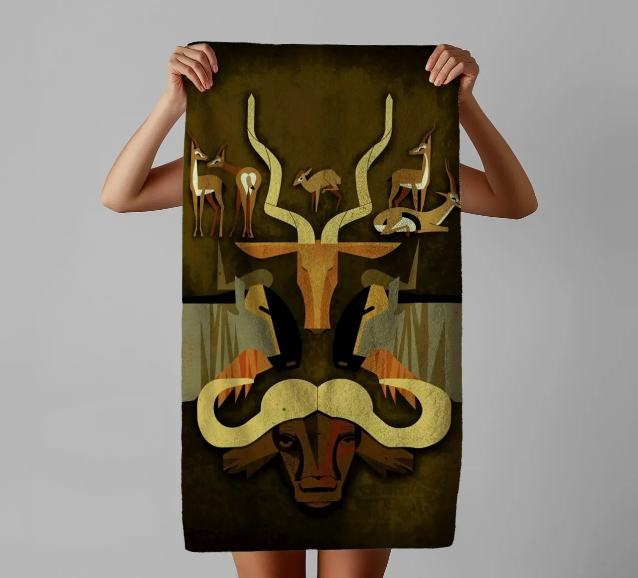Horns and Hoofs asciugamano da bagno da Dieter Braun