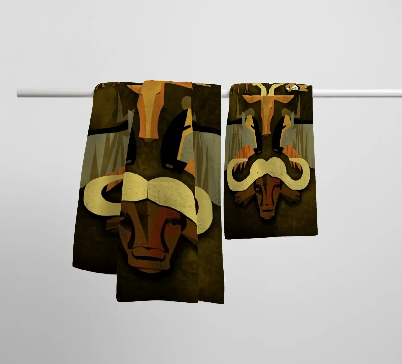 Horns and Hoofs asciugamano da bagno da Dieter Braun